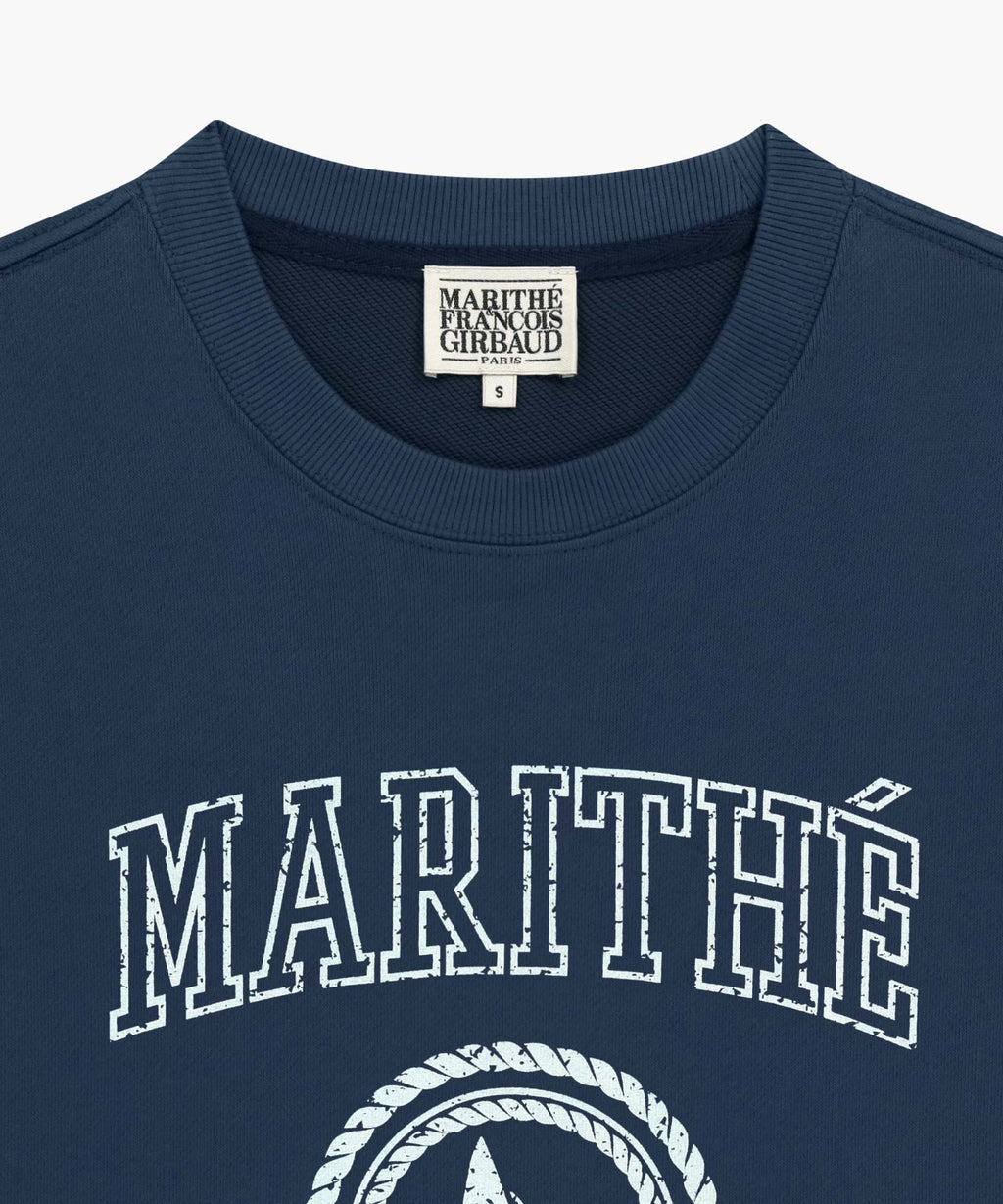 Marithe & Francois Girbaud - Marine Graphic Sweatshirt (Dark Blue) product image 8 | TRAB K-Fashion Australia