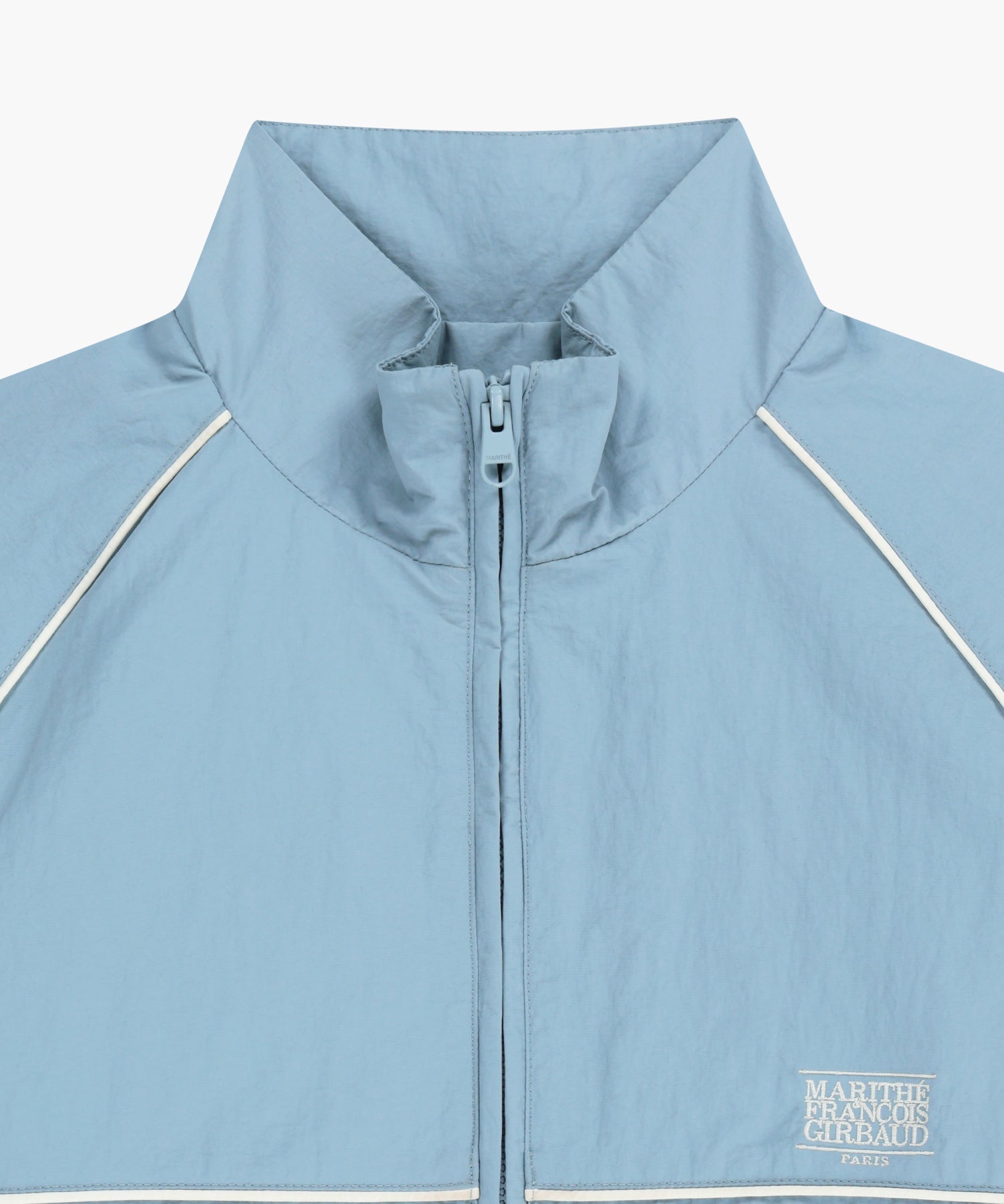 Marithe & Francois Girbaud - Classic Logo High Neck Wind Jacket (Ash Blue) product image 11 | TRAB K-Fashion Australia