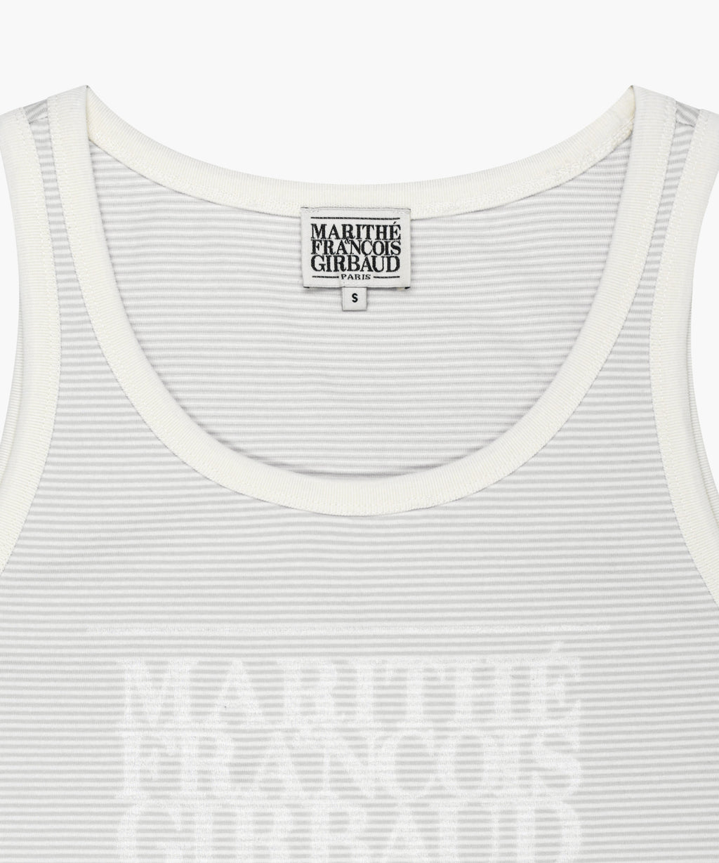 Marithe & Francois Girbaud - Shadow Classic Logo Sleeveless (Ivory) product image 8 | TRAB K-Fashion Australia