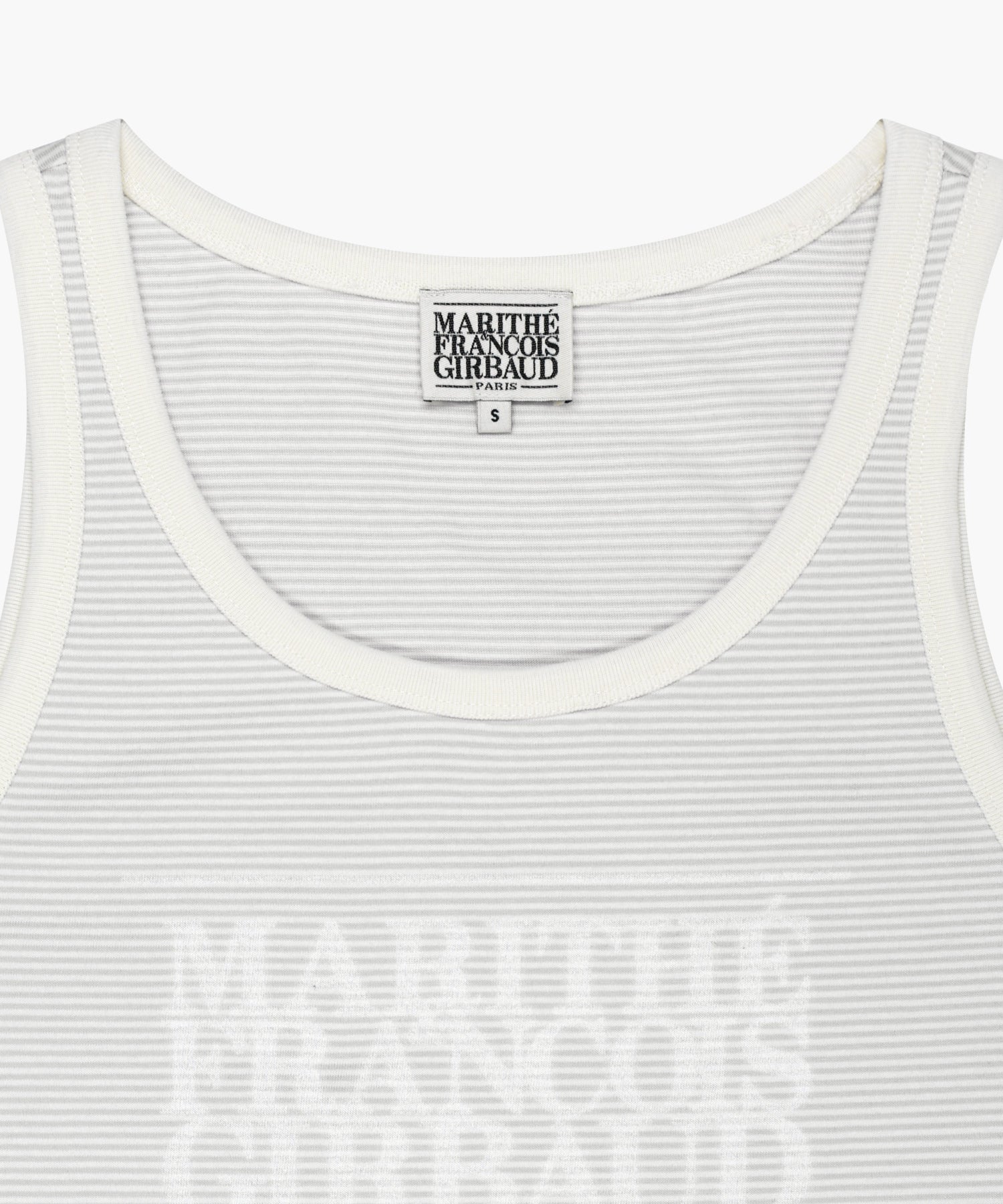 Marithe & Francois Girbaud - Shadow Classic Logo Sleeveless (Ivory) product image 8 | TRAB K-Fashion Australia