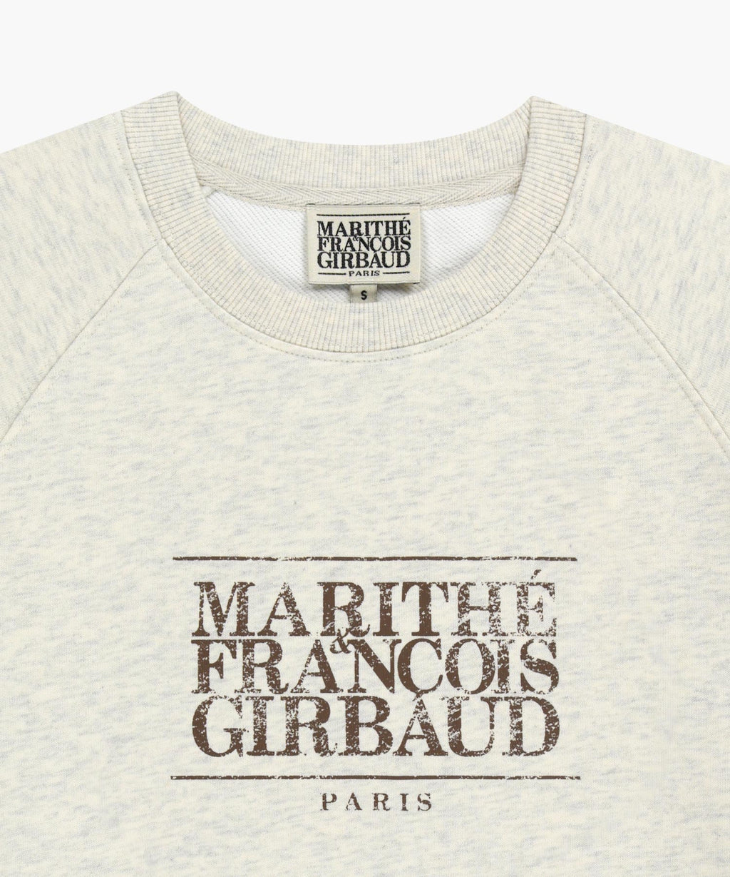 Marithe & Francois Girbaud - Vintage Classic Logo Half Sweatshirt (Oatmeal) product image 8 | TRAB K-Fashion Australia