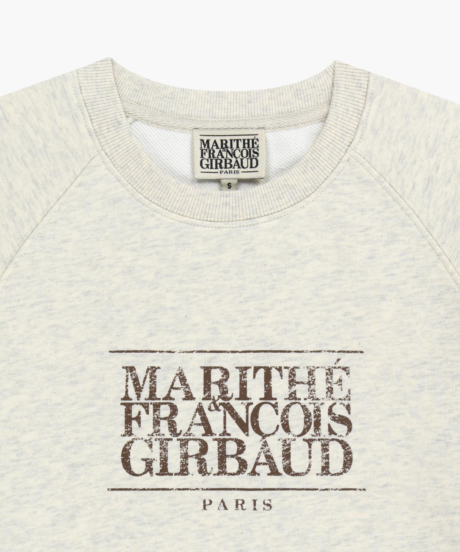 Marithe & Francois Girbaud - Vintage Classic Logo Half Sweatshirt (Oatmeal) product image 8 | TRAB K-Fashion Australia