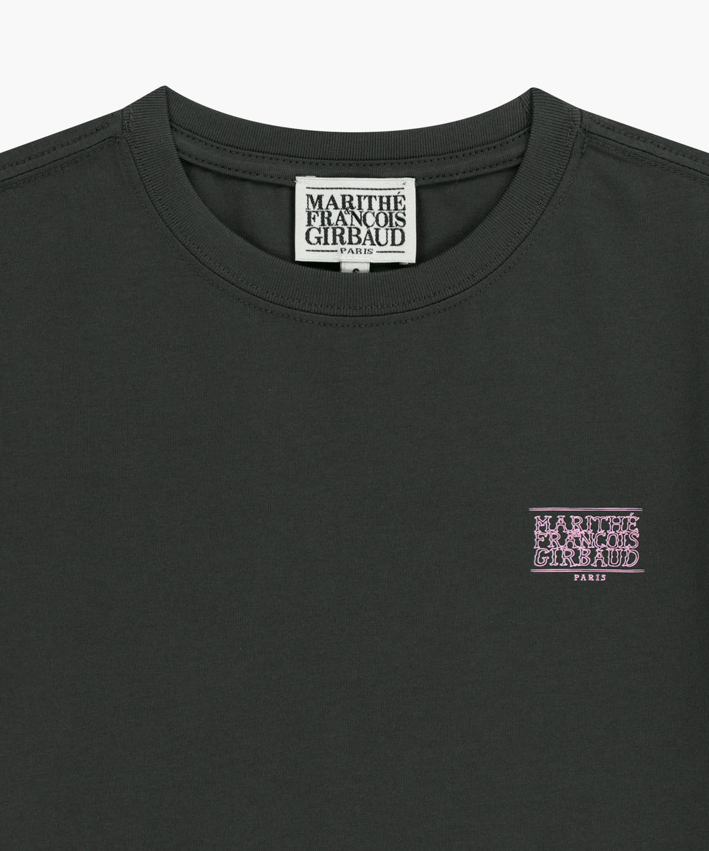 Marithe & Francois Girbaud - Antique Classic Logo Slim Crop Tee (Charcoal) product image 8 | TRAB K-Fashion Australia