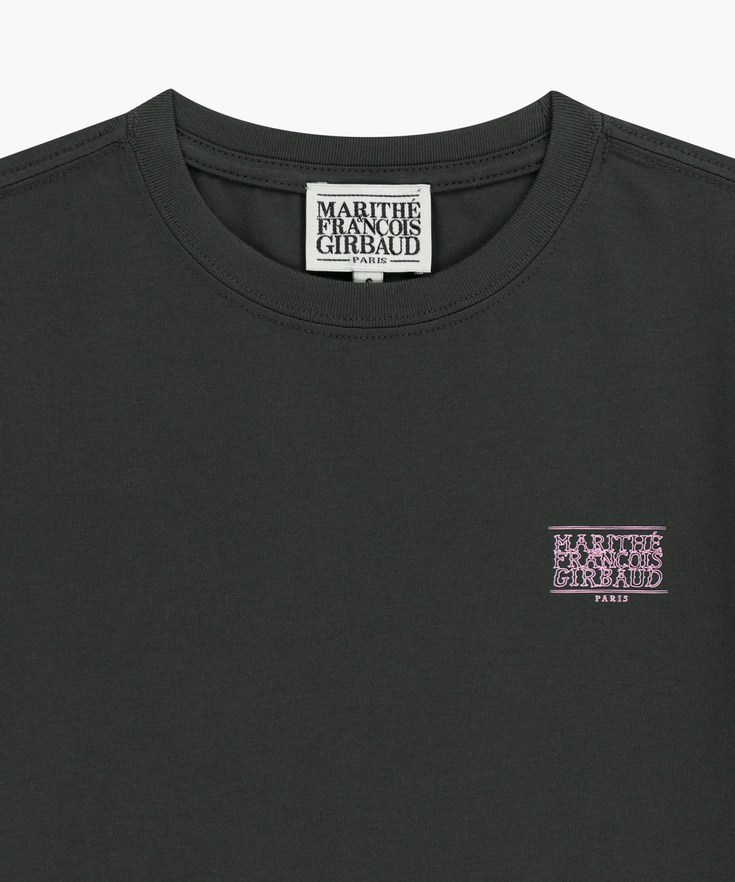 Marithe & Francois Girbaud - Antique Classic Logo Slim Crop Tee (Charcoal) product image 8 | TRAB K-Fashion Australia