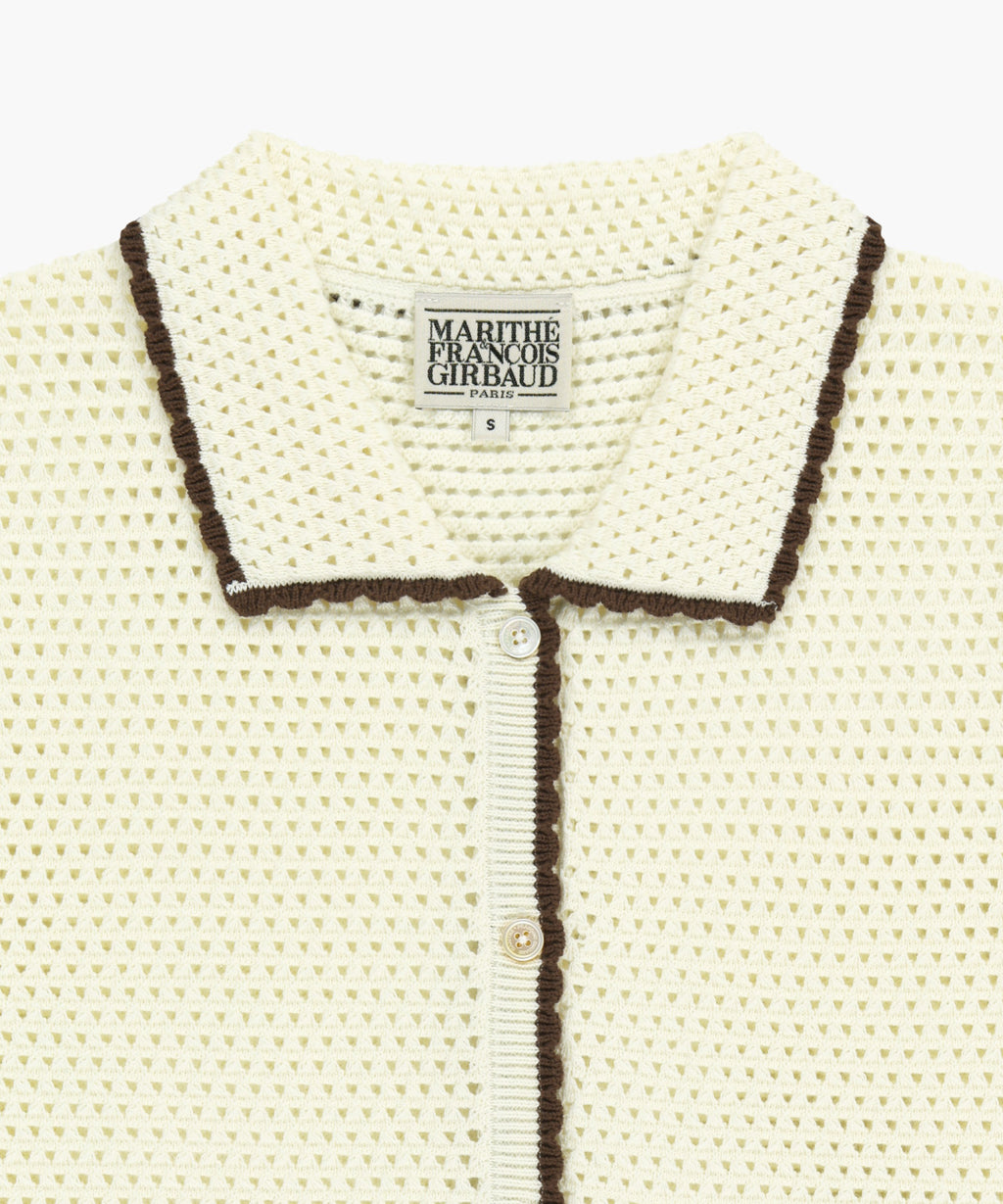 Marithe & Francois Girbaud - Crochet Half Knit Cardigan (Ivory) product image 8 | TRAB K-Fashion Australia