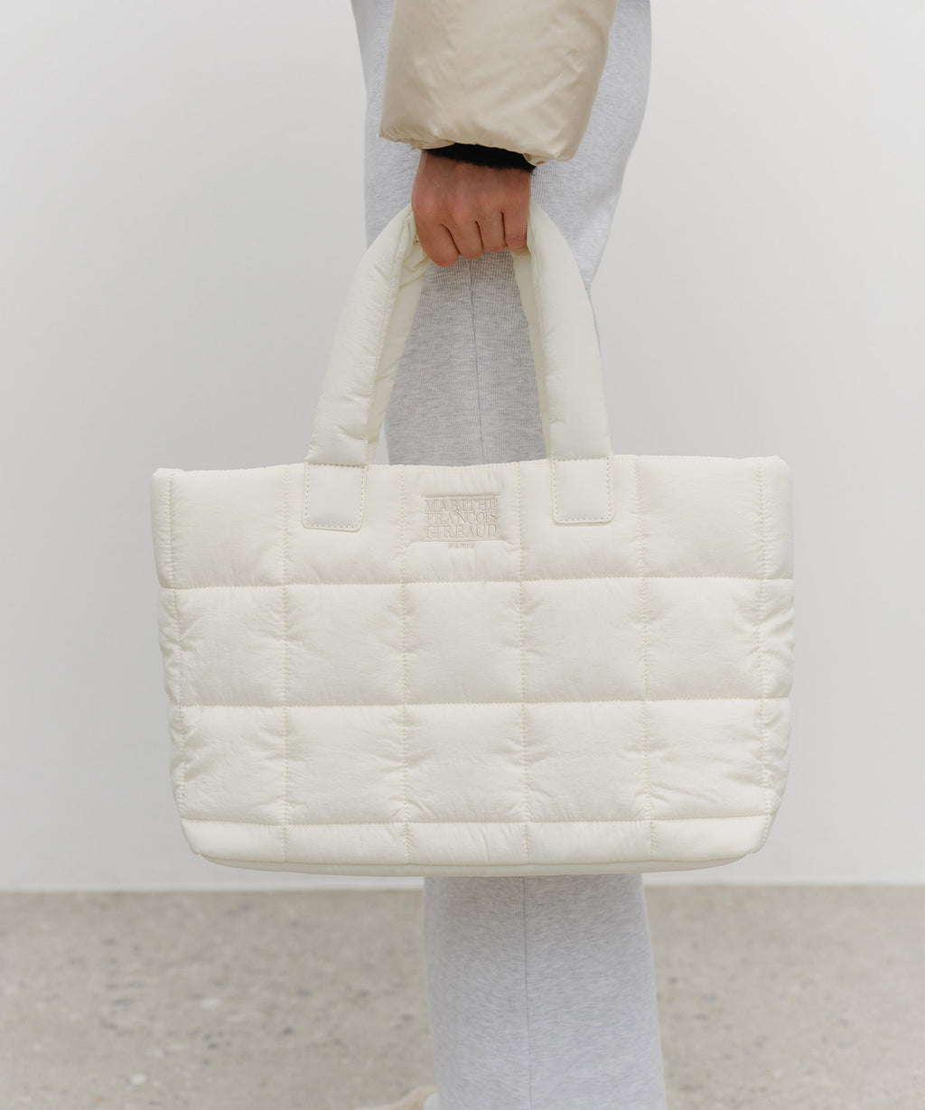 Marithe & Francois Girbaud - Classic Logo Padding Tote Bag (Ivory) product image 8 | TRAB K-Fashion Australia