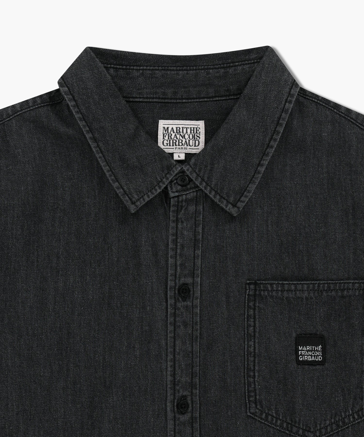 Marithe & Francois Girbaud - Logo Denim Shirt (Black) product image 8 | TRAB K-Fashion Australia