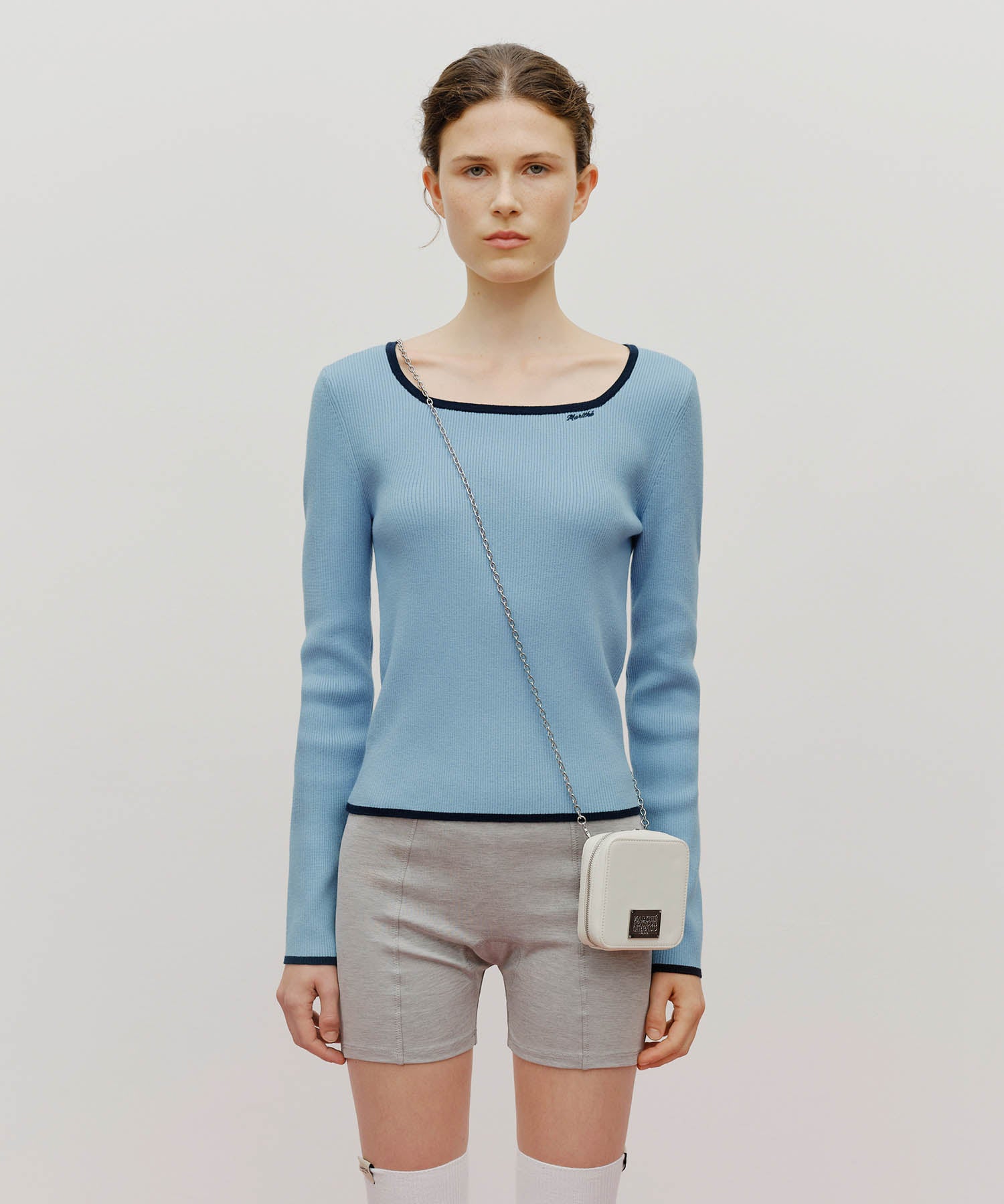 Marithe & Francois Girbaud - Classic Logo Chain Zip Wallet (Ivory) product image 8 | TRAB K-Fashion Australia