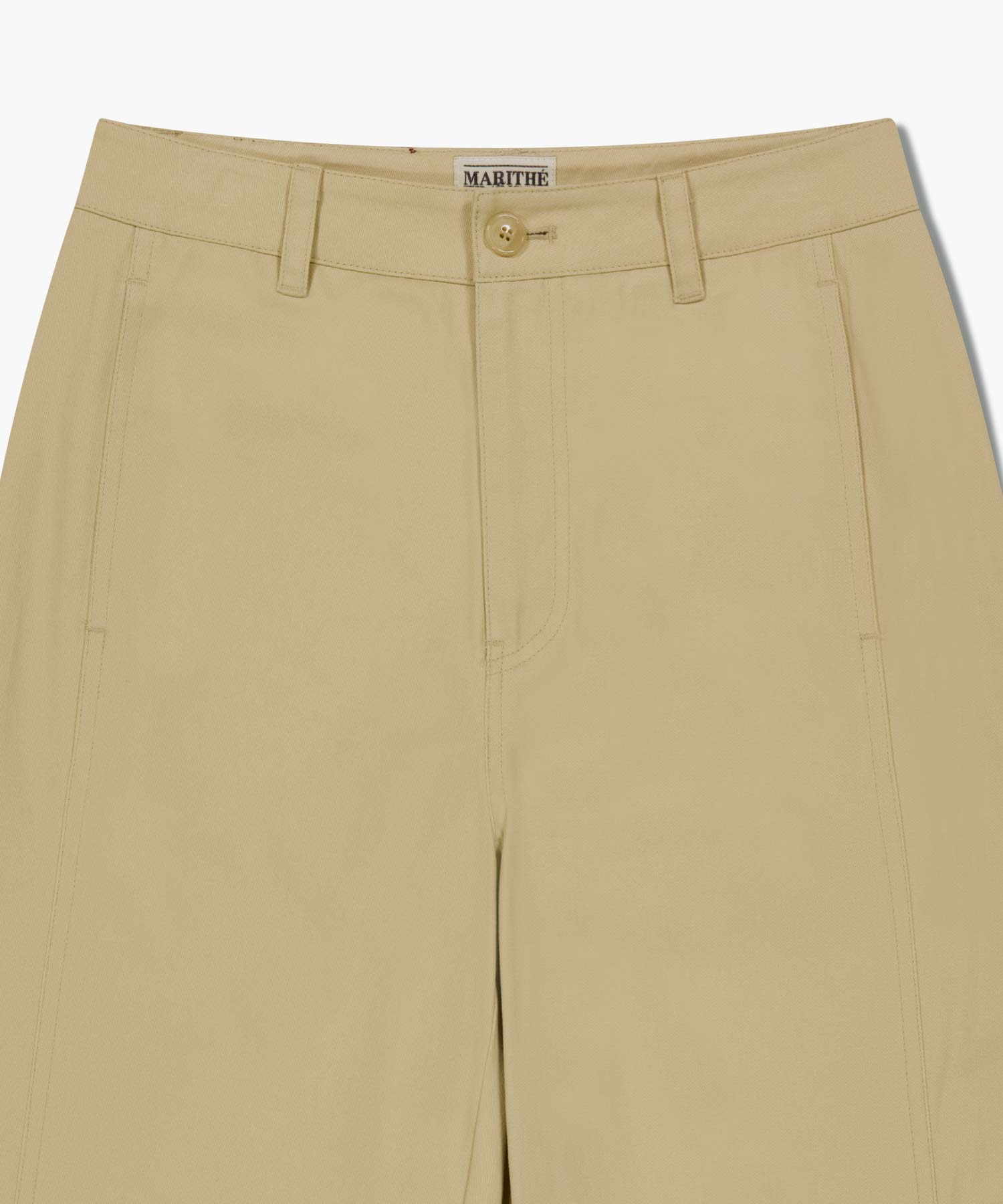Marithe & Francois Girbaud - Cotton Curved Line Pants (Beige) product image 8 | TRAB K-Fashion Australia