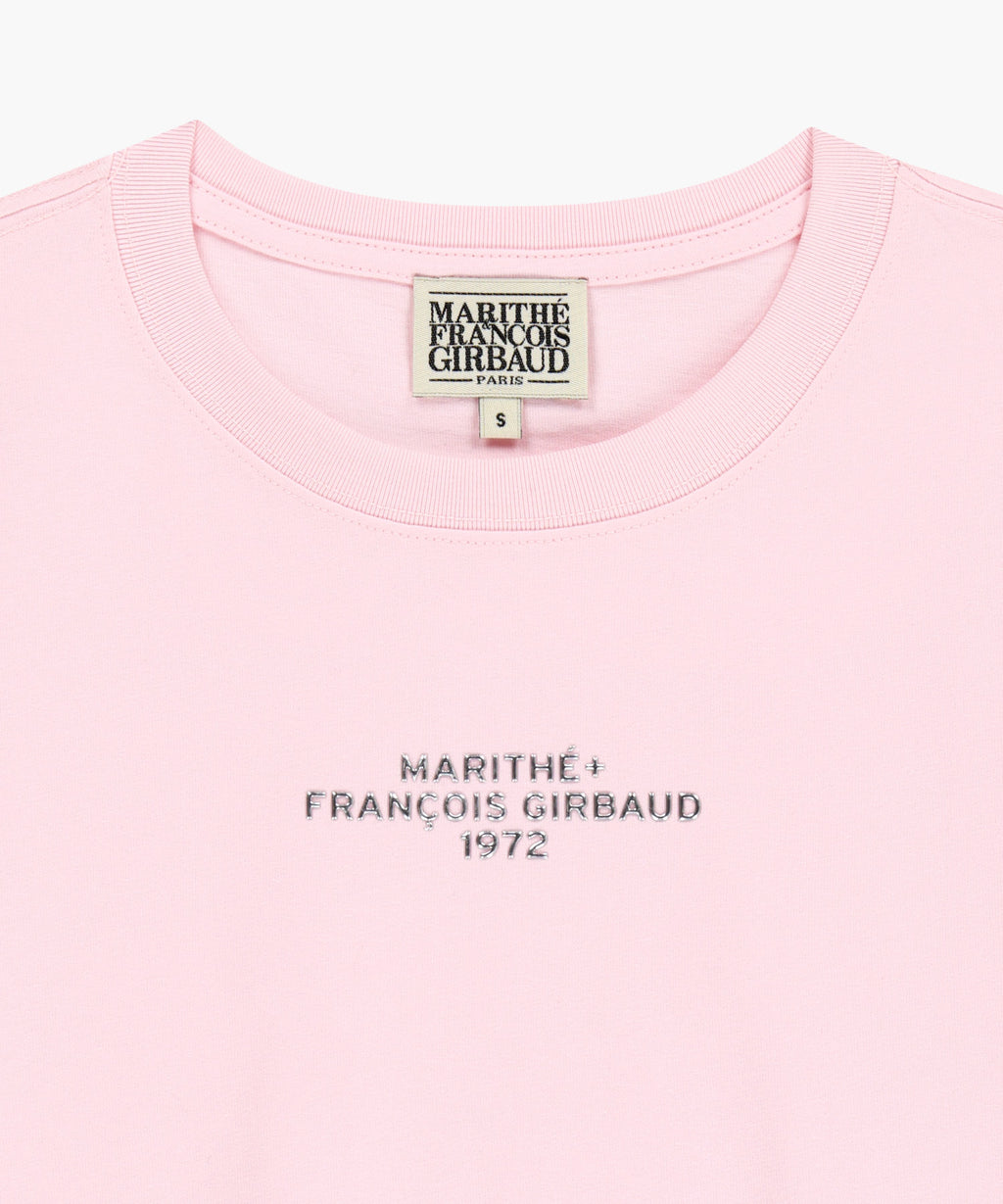 Marithe & Francois Girbaud - Silver Lettering Crop Tee (Pink) product image 8 | TRAB K-Fashion Australia