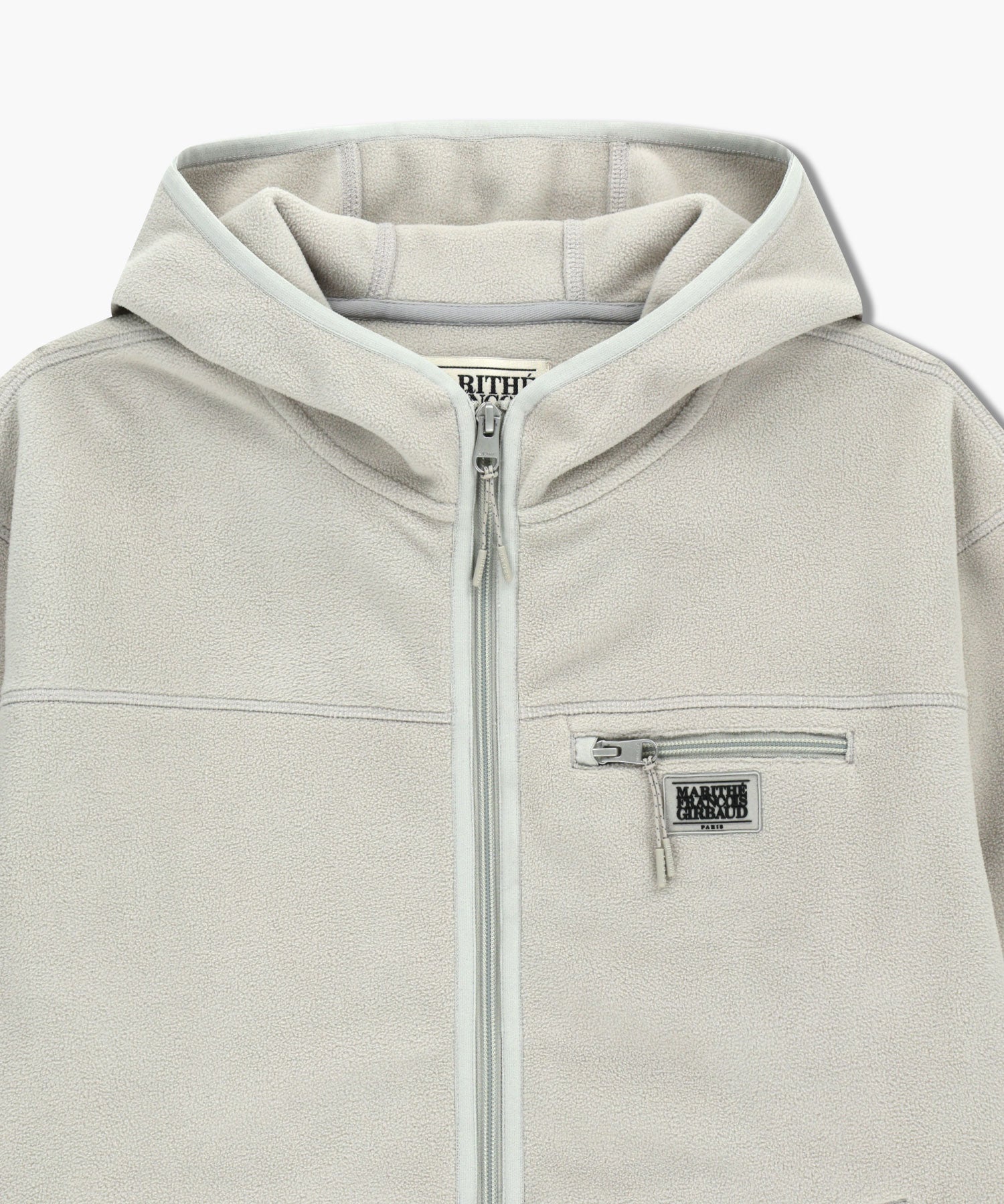 Marithe & Francois Girbaud - Marithe Sport Fleece Hood Zip-up Jacket (Light Gray) product image 8 | TRAB K-Fashion Australia