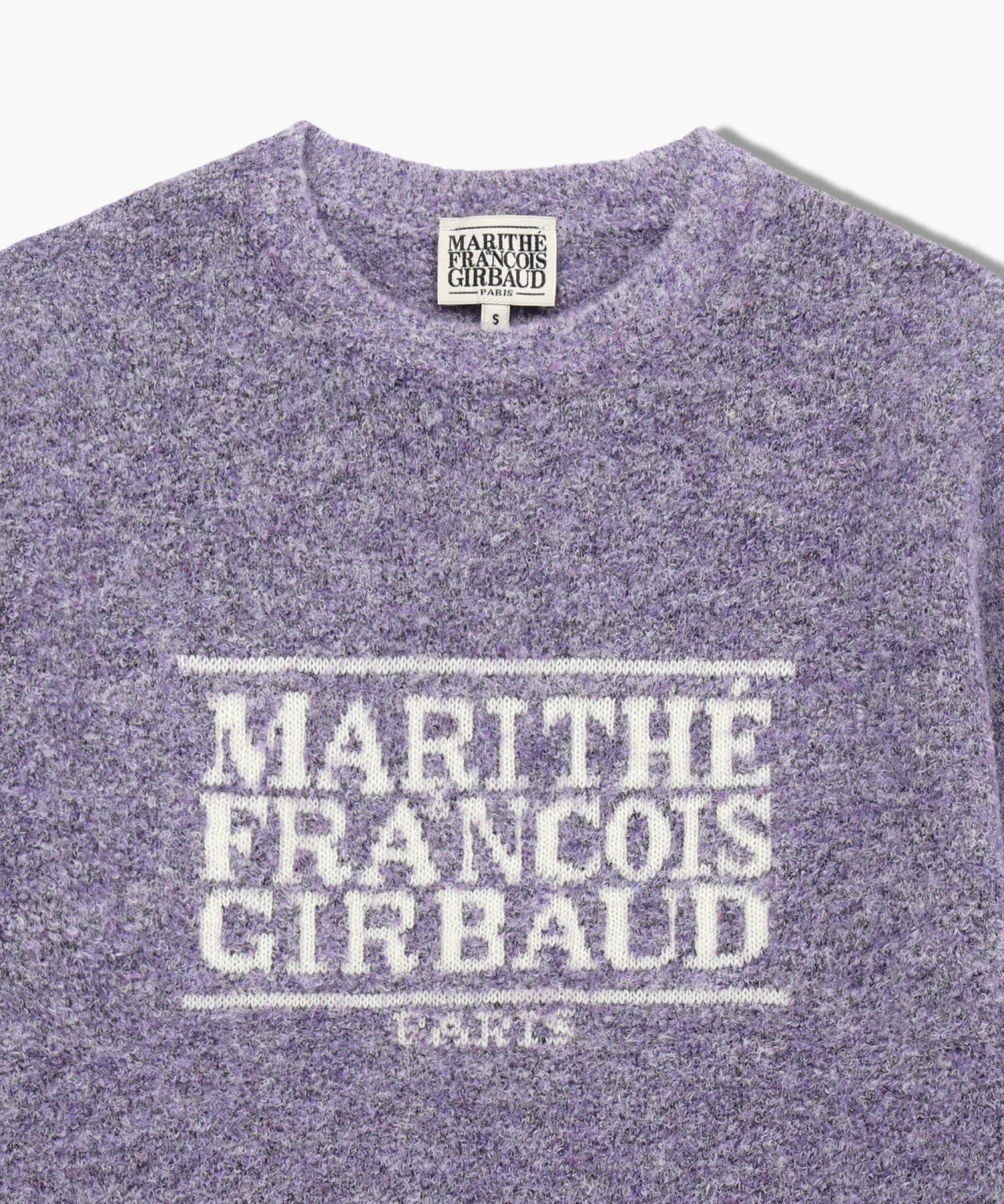 Marithe & Francois Girbaud - Boucle Classic Logo Knit Pullover (Light Purple) product image 8 | TRAB K-Fashion Australia