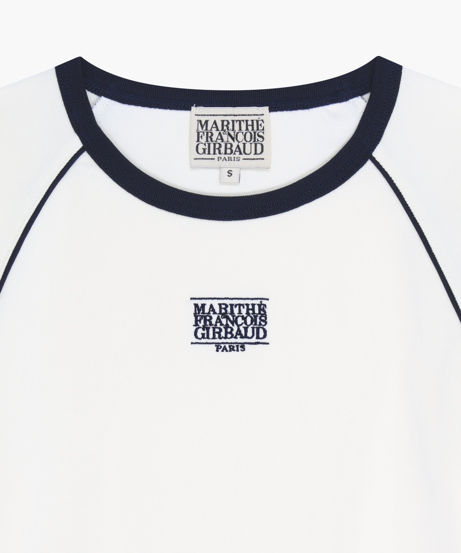 Marithe & Francois Girbaud - [Pre-order – Ships 24 Jun] Aerocool Small Classic Logo Ringer Slim Crop Tee (Ivory) product image 8 | TRAB K-Fashion Australia
