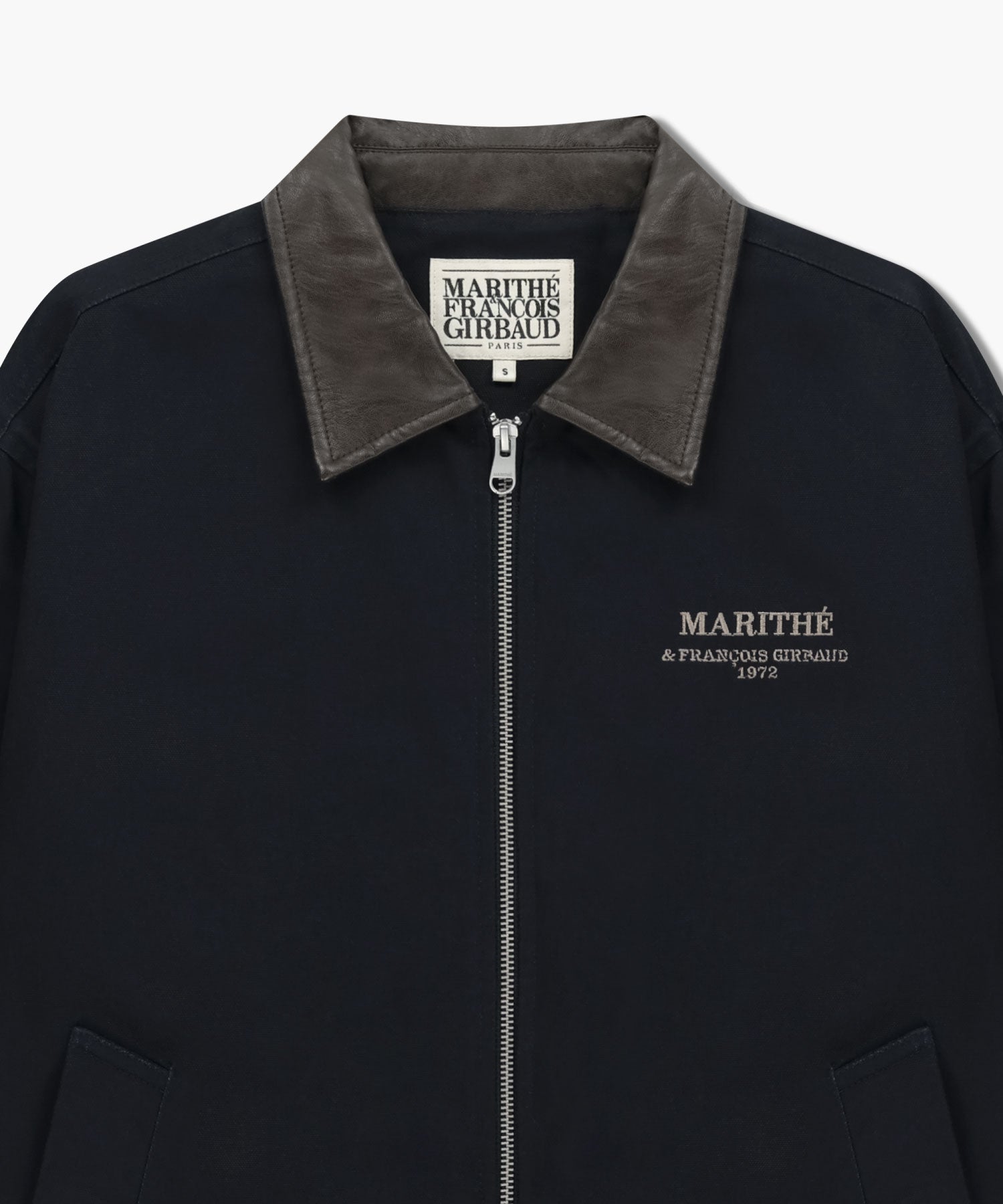 Marithe & Francois Girbaud - Graphic Embroidery Cotton Bomber Jacket (Navy) product image 8 | TRAB K-Fashion Australia