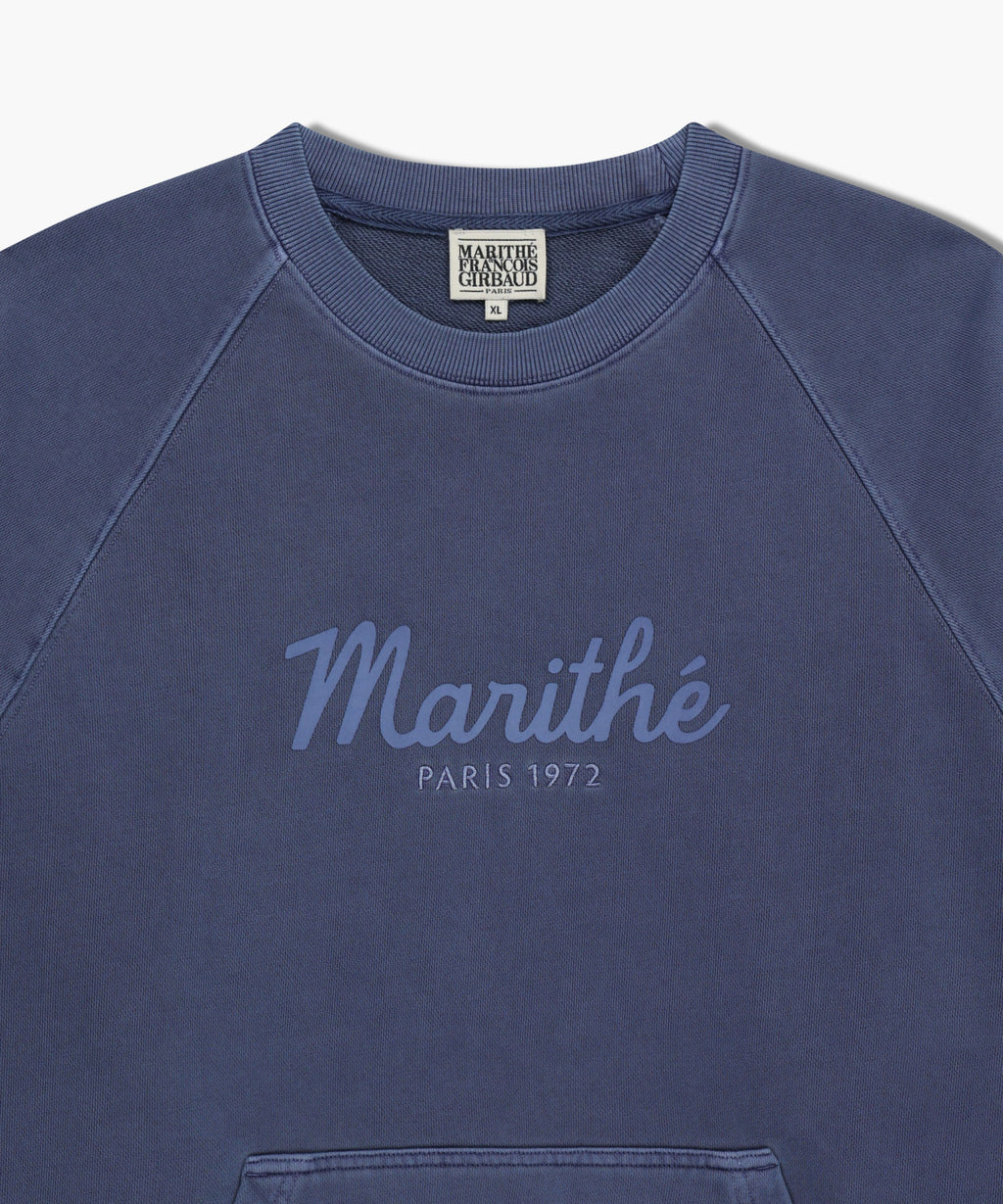 Marithe & Francois Girbaud - Garment Dyed Oversized Sweatshirt (Navy) product image 11 | TRAB K-Fashion Australia