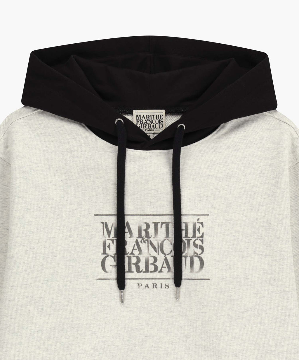 Marithe & Francois Girbaud - Shadow Classic Logo Color Block Hoodie (Oatmeal) product image 8 | TRAB K-Fashion Australia