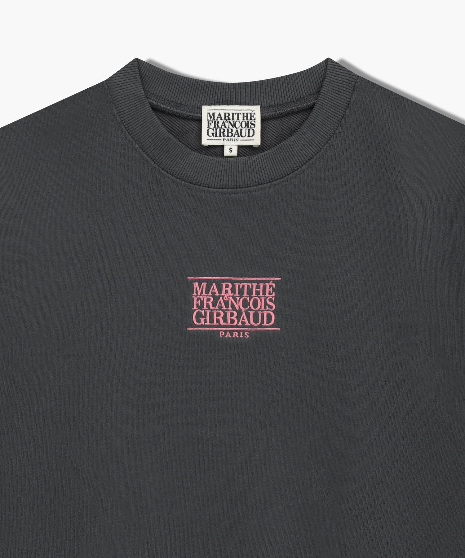 Marithe & Francois Girbaud - Small Classic Logo Crop Sweatshirt (Charcoal) product image 8 | TRAB K-Fashion Australia