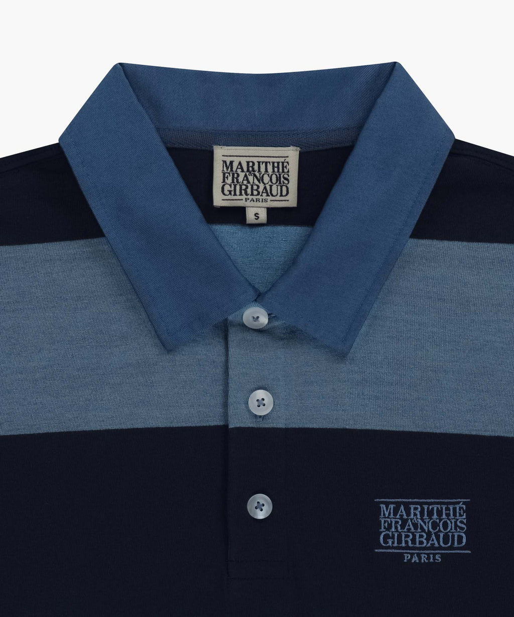 Marithe & Francois Girbaud - Washed Denim Collar Long Sleeve Tee (Blue) product image 8 | TRAB K-Fashion Australia