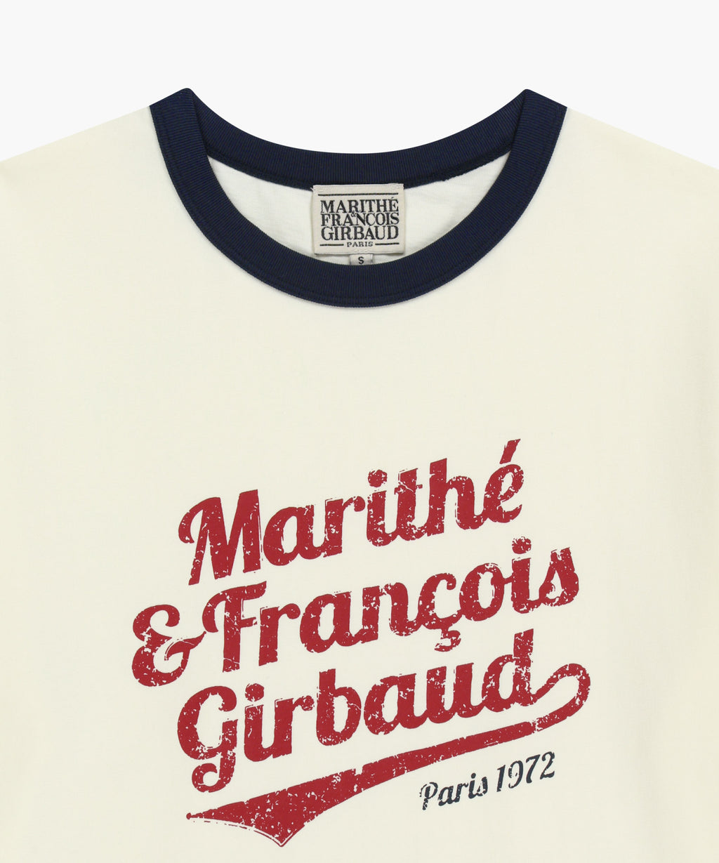 Marithe & Francois Girbaud - Vintage Logo Ringer Tee (Ivory) product image 8 | TRAB K-Fashion Australia