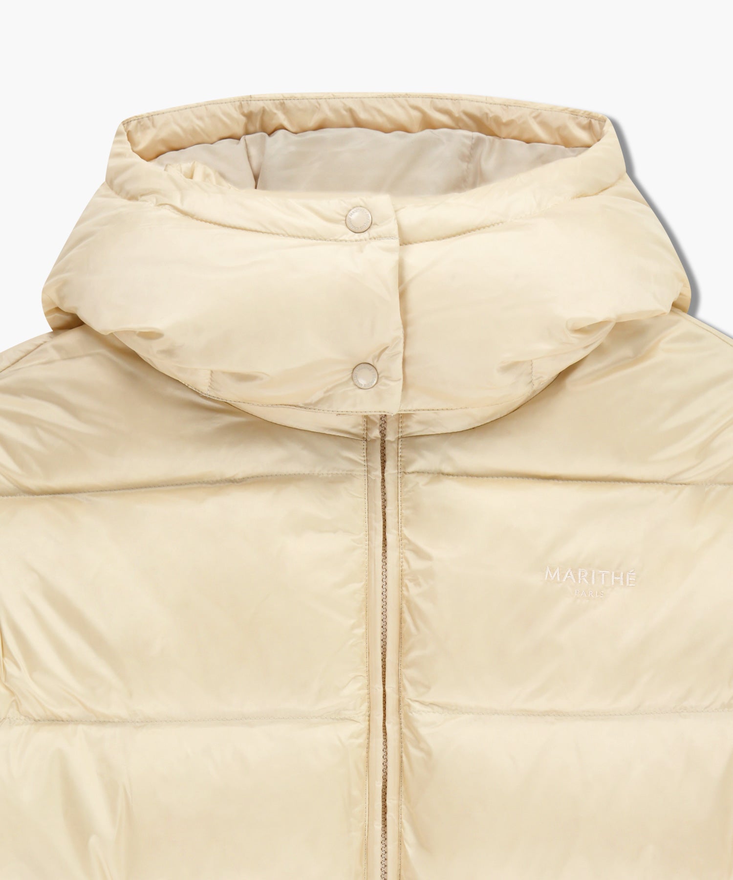 Marithe & Francois Girbaud - Waist String Mid Down Jacket (Light Beige) product image 8 | TRAB K-Fashion Australia