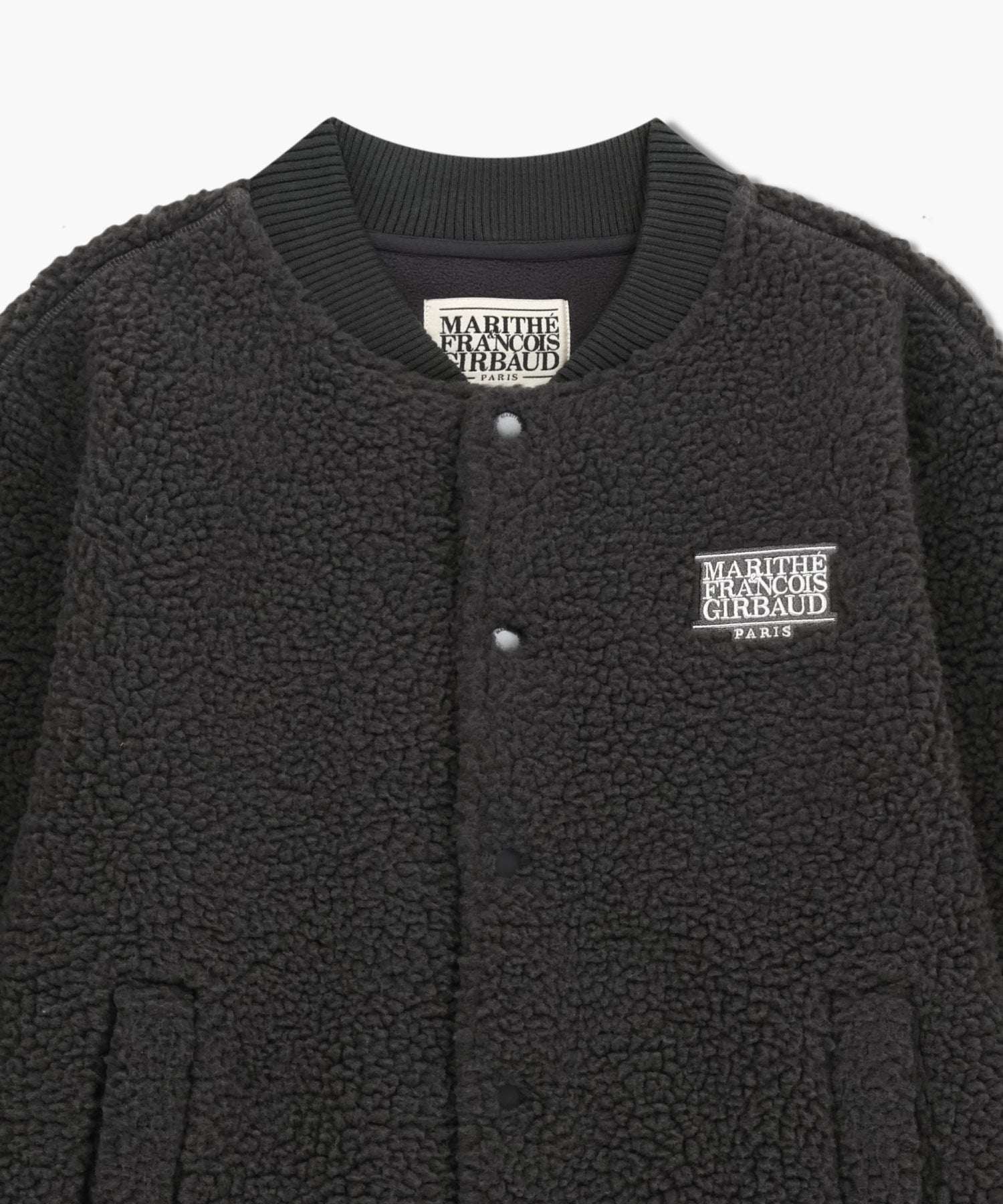 Marithe & Francois Girbaud - Fleece Varsity Jacket (Charcoal) product image 8 | TRAB K-Fashion Australia