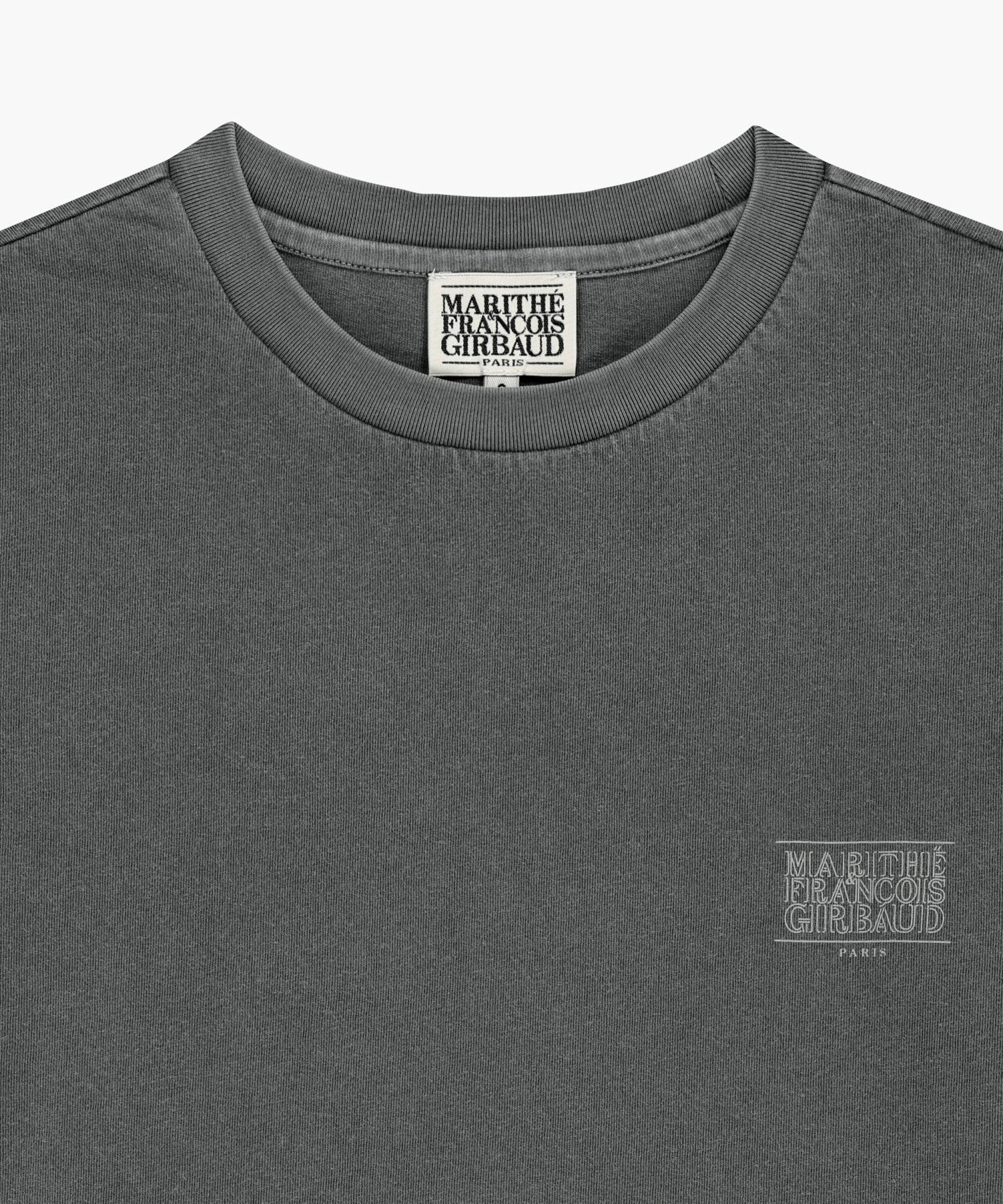 Marithe & Francois Girbaud - Outline Classic Logo Dyeing Oversized Tee (Charcoal) product image 8 | TRAB K-Fashion Australia