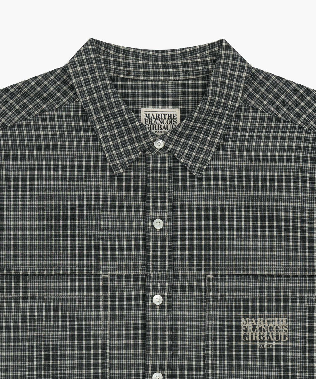 Marithe & Francois Girbaud - Check Half Sleeve Shirt (Dark Navy) product image 8 | TRAB K-Fashion Australia
