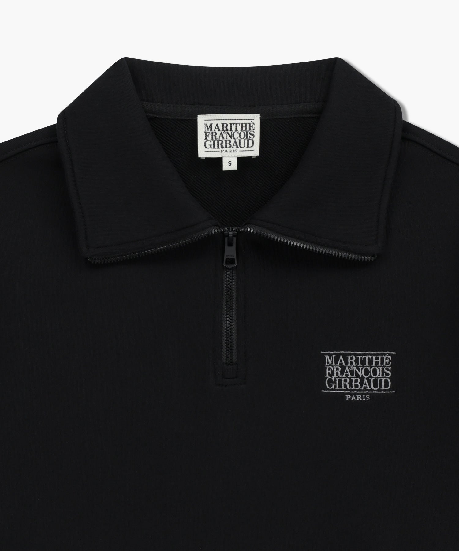 Marithe & Francois Girbaud - Classic Logo Half Zipup Sweatshirt (Black) product image 8 | TRAB K-Fashion Australia