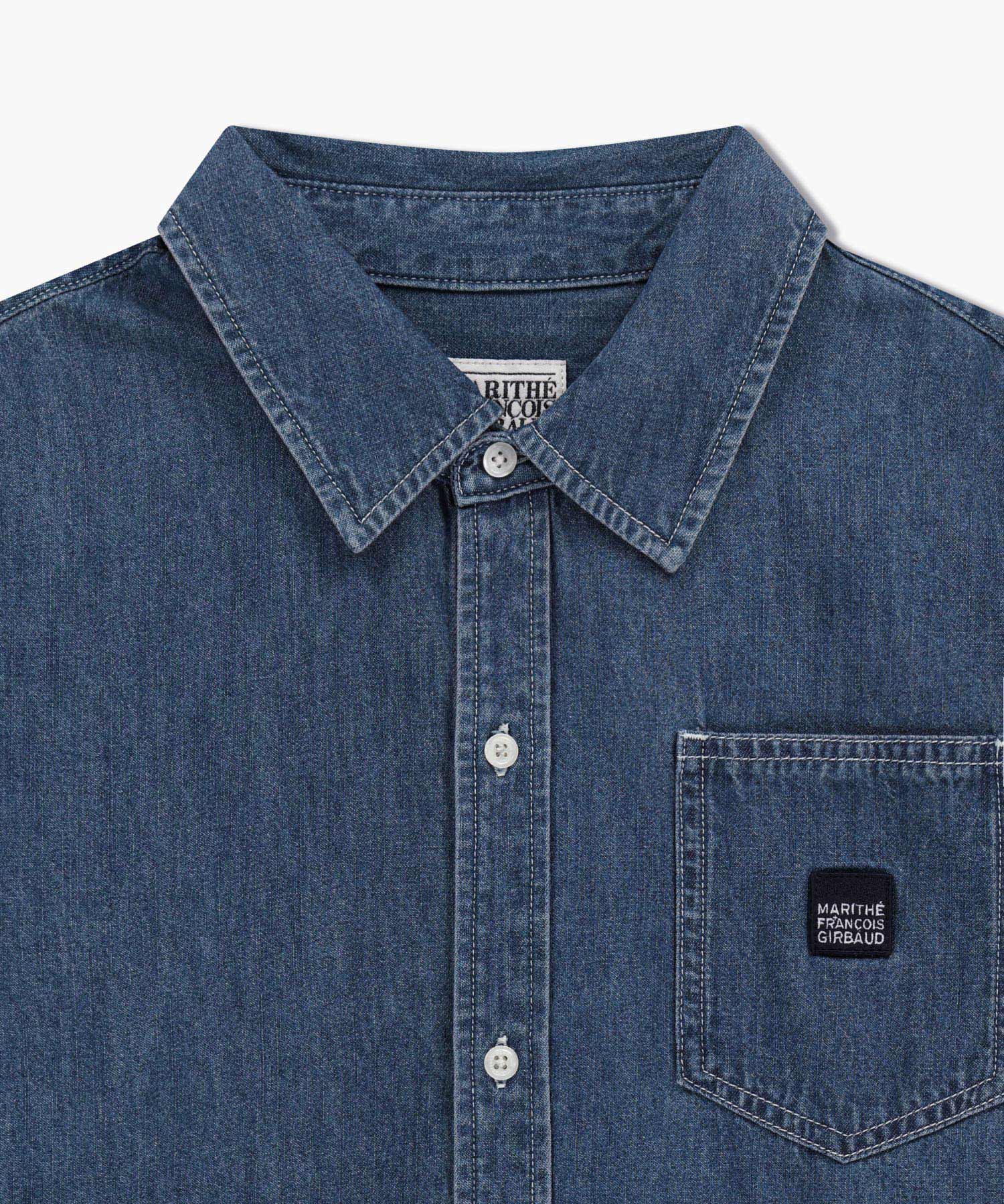 Marithe & Francois Girbaud - Logo Denim Shirt (Blue) product image 8 | TRAB K-Fashion Australia