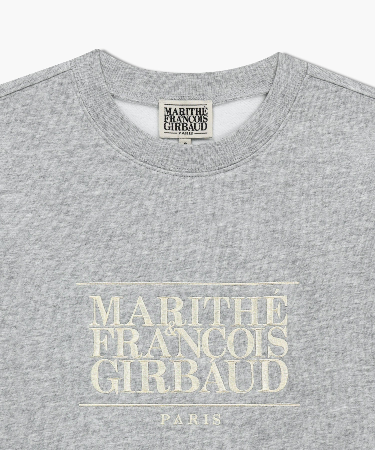 Marithe & Francois Girbaud - Classic Logo Embroidery Sweatshirt (brushed) (Heather Gray) product image 8 | TRAB K-Fashion Australia