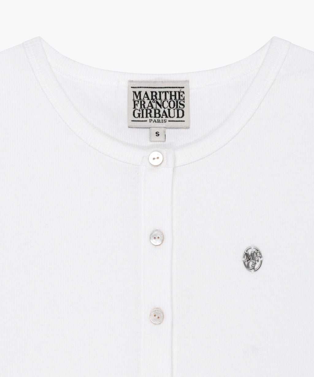 Marithe & Francois Girbaud - Button Up Sleeveless (White) product image 8 | TRAB K-Fashion Australia