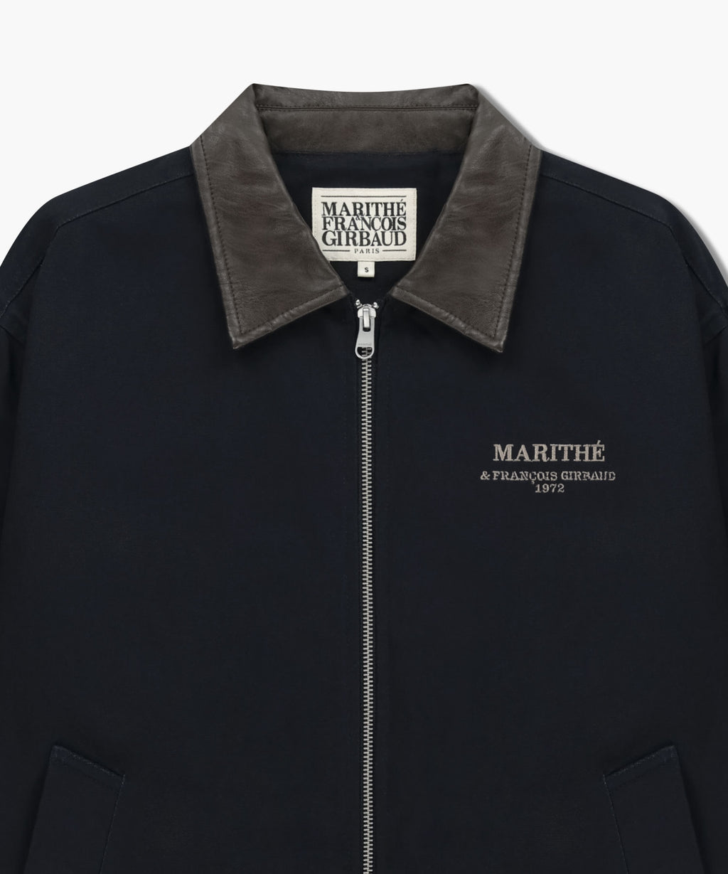 Marithe & Francois Girbaud - Graphic Embroidery Cotton Bomber Jacket (Navy) product image 8 | TRAB K-Fashion Australia