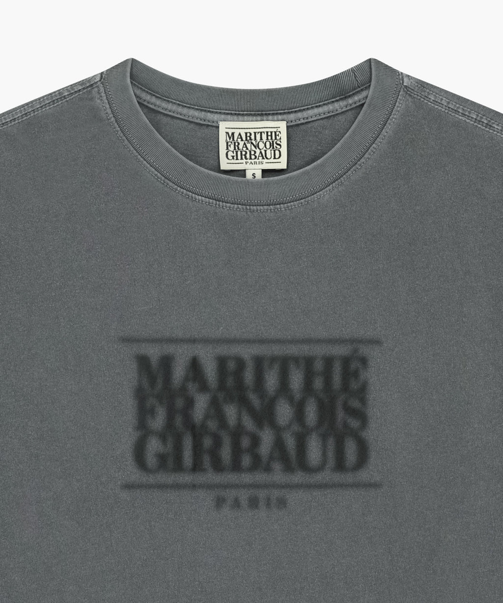 Marithe & Francois Girbaud - Shadow Classic Logo Dyeing Long Sleeve Tee (Charcoal) product image 8 | TRAB K-Fashion Australia