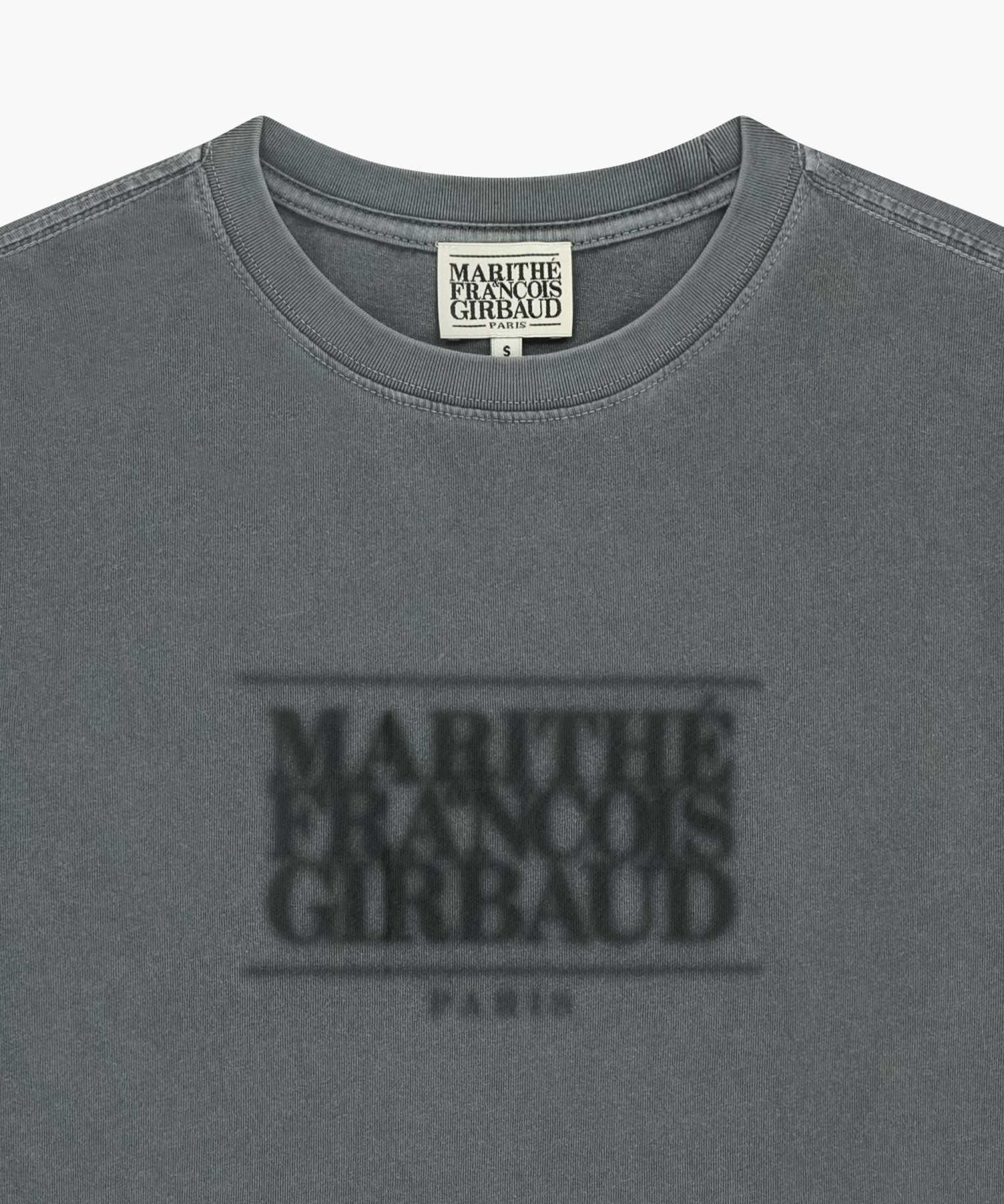 Marithe & Francois Girbaud - Shadow Classic Logo Dyeing Long Sleeve Tee (Charcoal) product image 8 | TRAB K-Fashion Australia