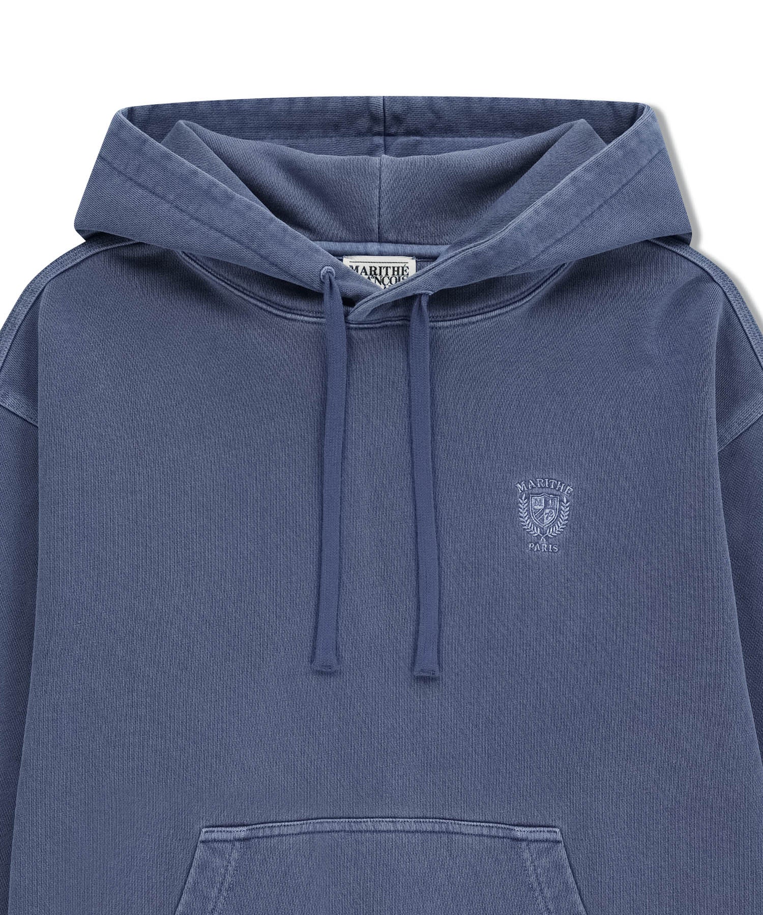 Marithe & Francois Girbaud - Crest Logo Garment Dyed Oversized Hoodie (Navy) product image 8 | TRAB K-Fashion Australia