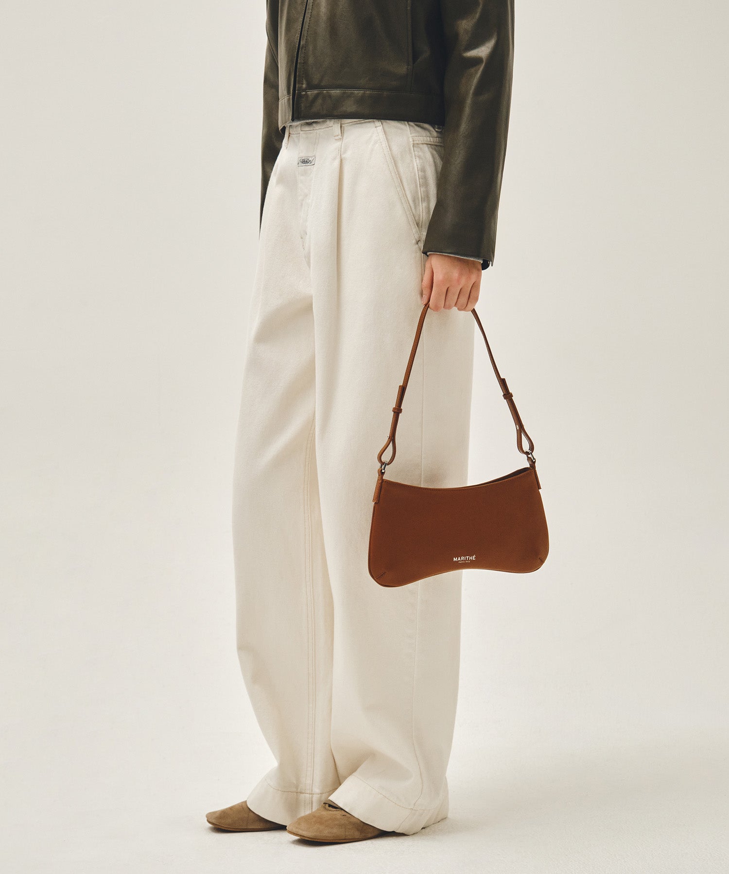 Marithe & Francois Girbaud - Regular Logo Mini Peanut Bag (Brown) product image 10 | TRAB K-Fashion Australia