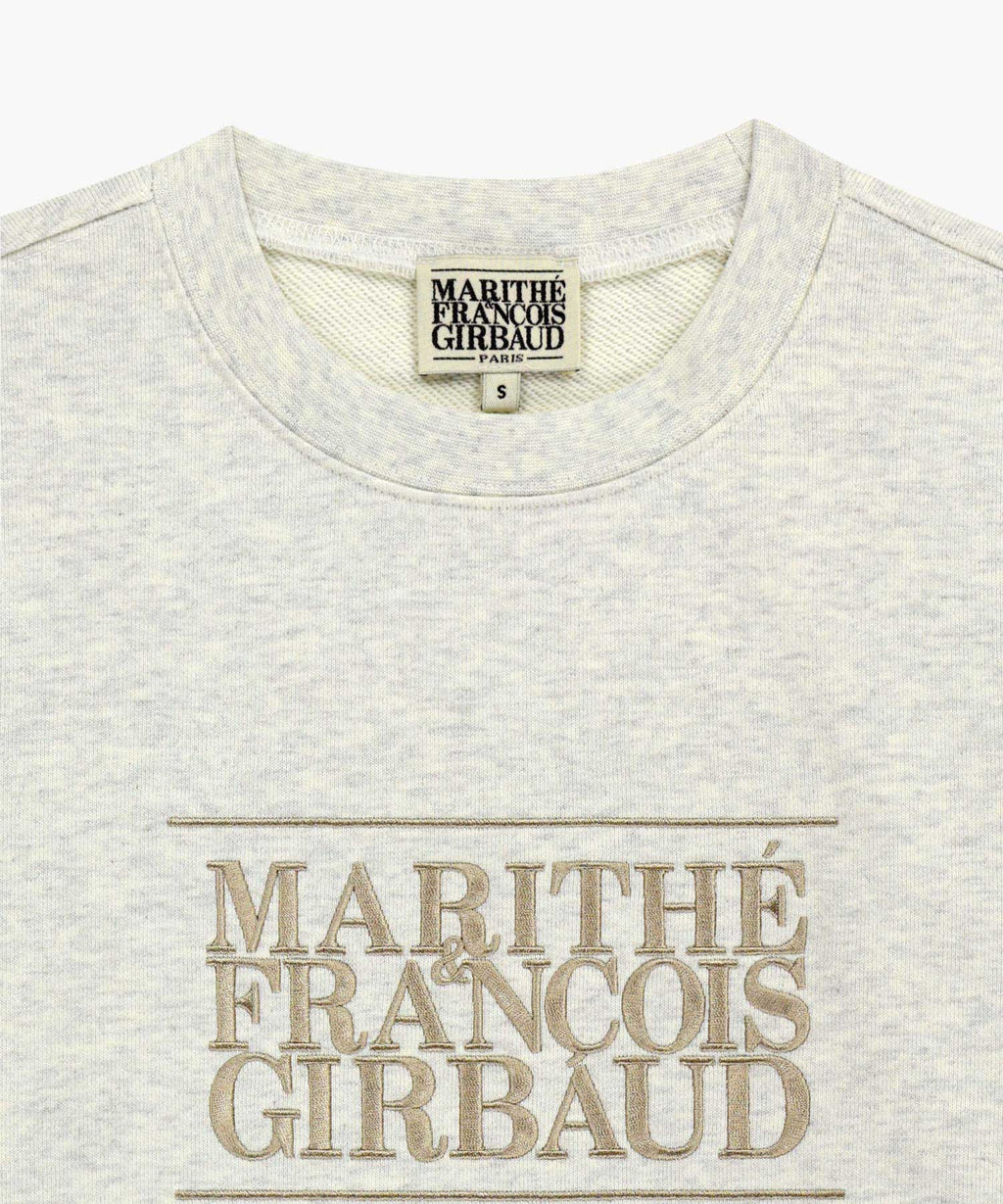 Marithe & Francois Girbaud - Classic Logo Embroidery Sweatshirt (Oatmeal) product image 8 | TRAB K-Fashion Australia