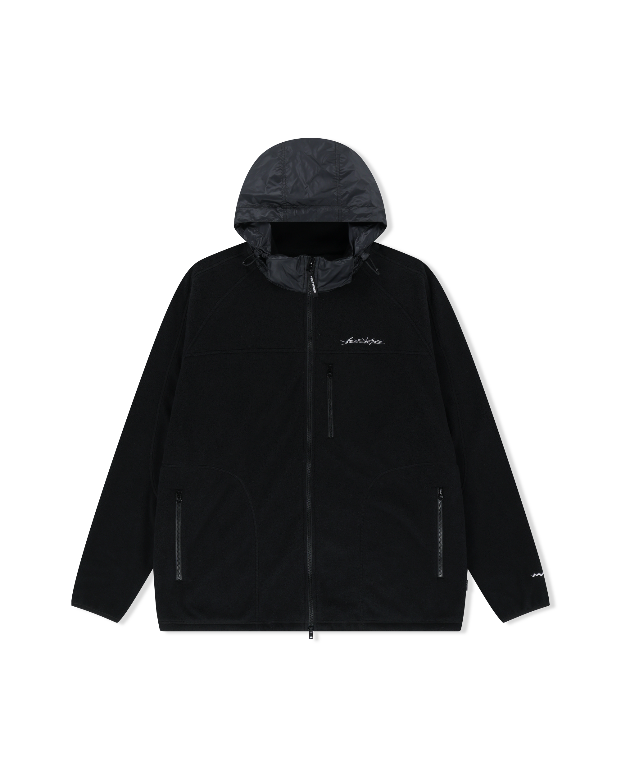 yeseyesee - Y.E.S Fleece Full Zip Jacket (Black) product image 1 | TRAB K-Fashion Australia