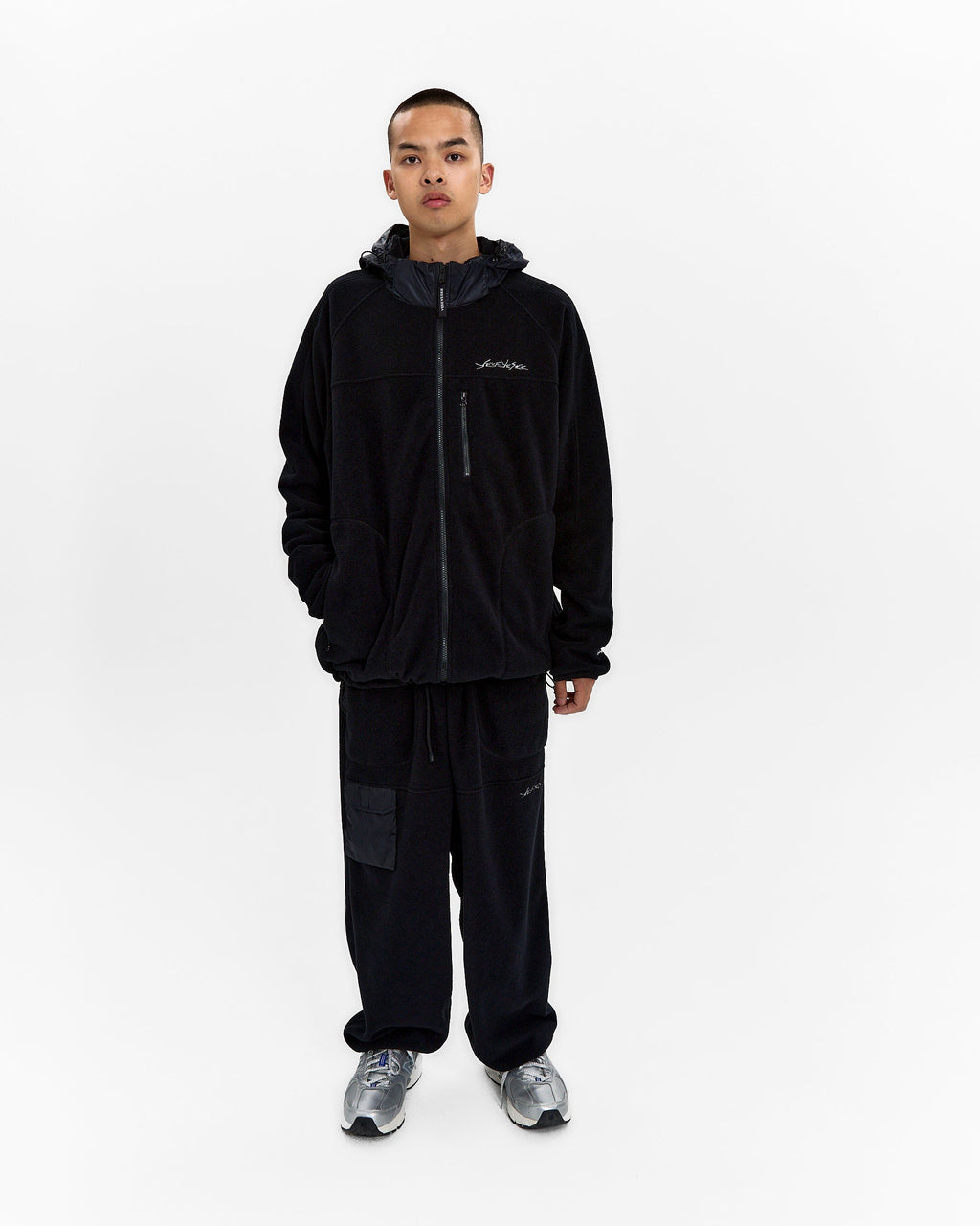yeseyesee - Y.E.S Fleece Full Zip Jacket (Black) product image 10 | TRAB K-Fashion Australia