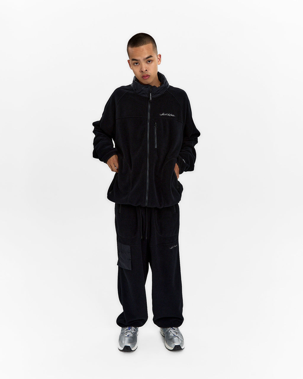 yeseyesee - Y.E.S Fleece Full Zip Jacket (Black) product image 14 | TRAB K-Fashion Australia