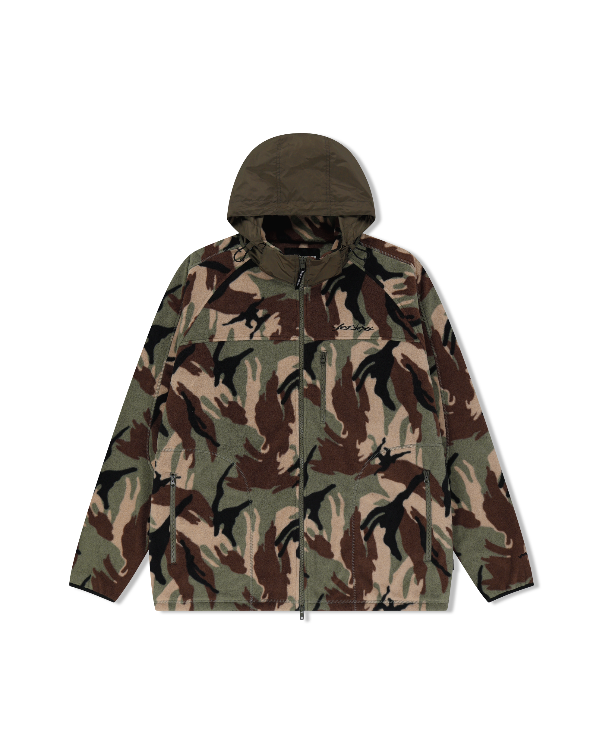 yeseyesee - Y.E.S Fleece Full Zip Jacket (Camo) product image 1 | TRAB K-Fashion Australia