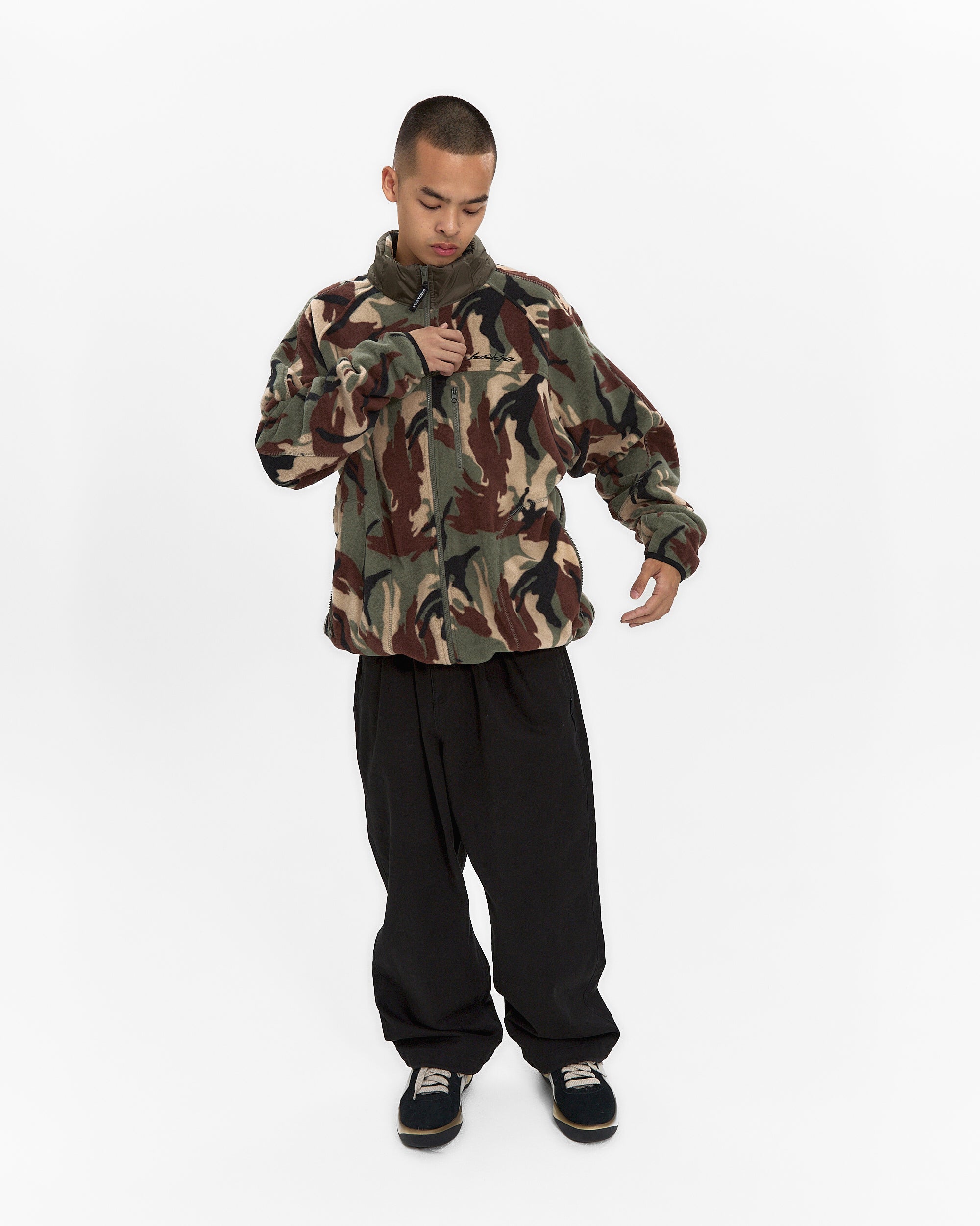 yeseyesee - Y.E.S Fleece Full Zip Jacket (Camo) product image 14 | TRAB K-Fashion Australia