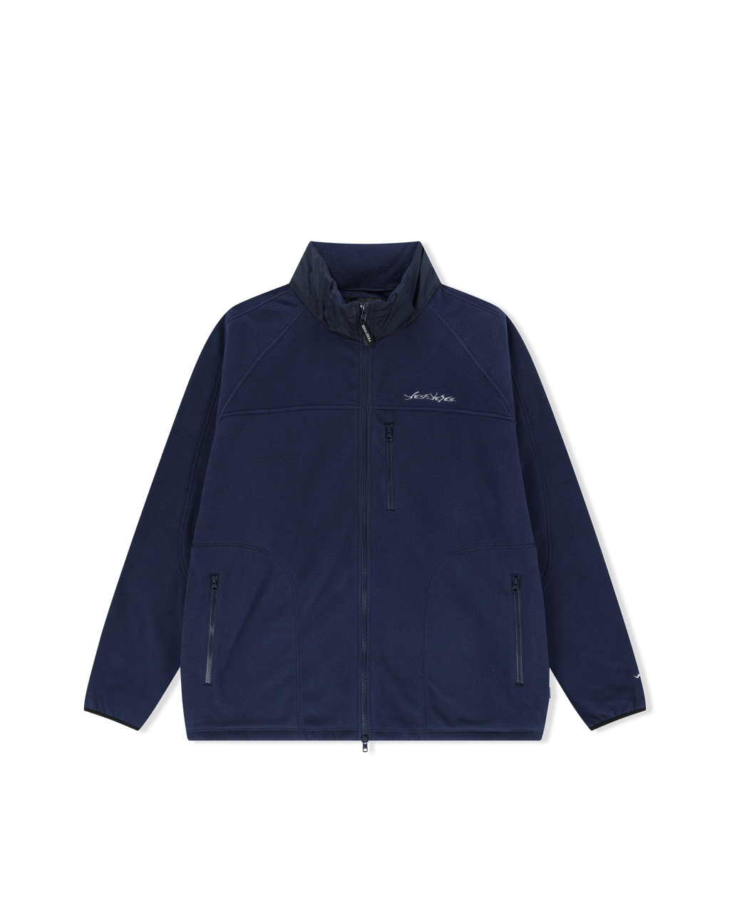 yeseyesee - Y.E.S Fleece Full Zip Jacket (Navy) product image 3 | TRAB K-Fashion Australia