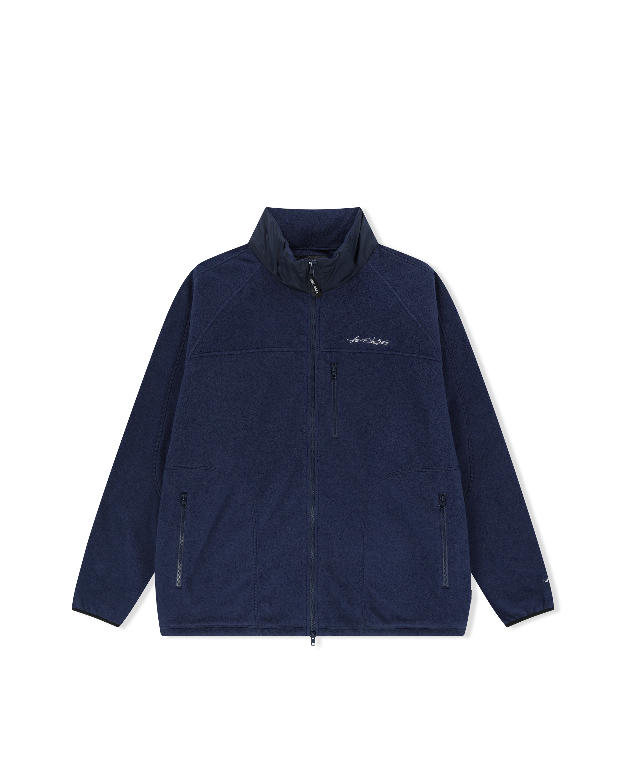 yeseyesee - Y.E.S Fleece Full Zip Jacket (Navy) product image 3 | TRAB K-Fashion Australia
