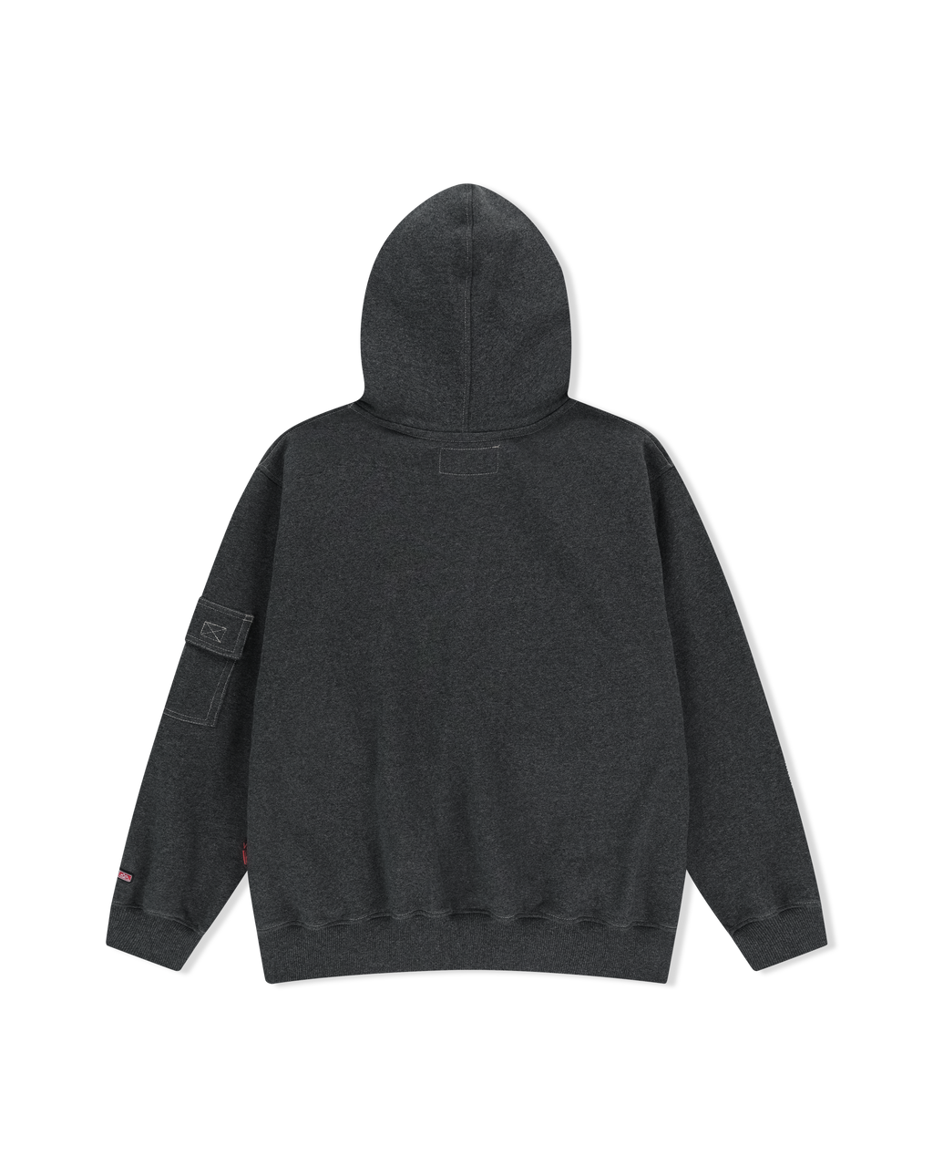 yeseyesee - Y.E.S Stitch Pocket Zip Up Hoodie (Charcoal) product image 2 | TRAB K-Fashion Australia