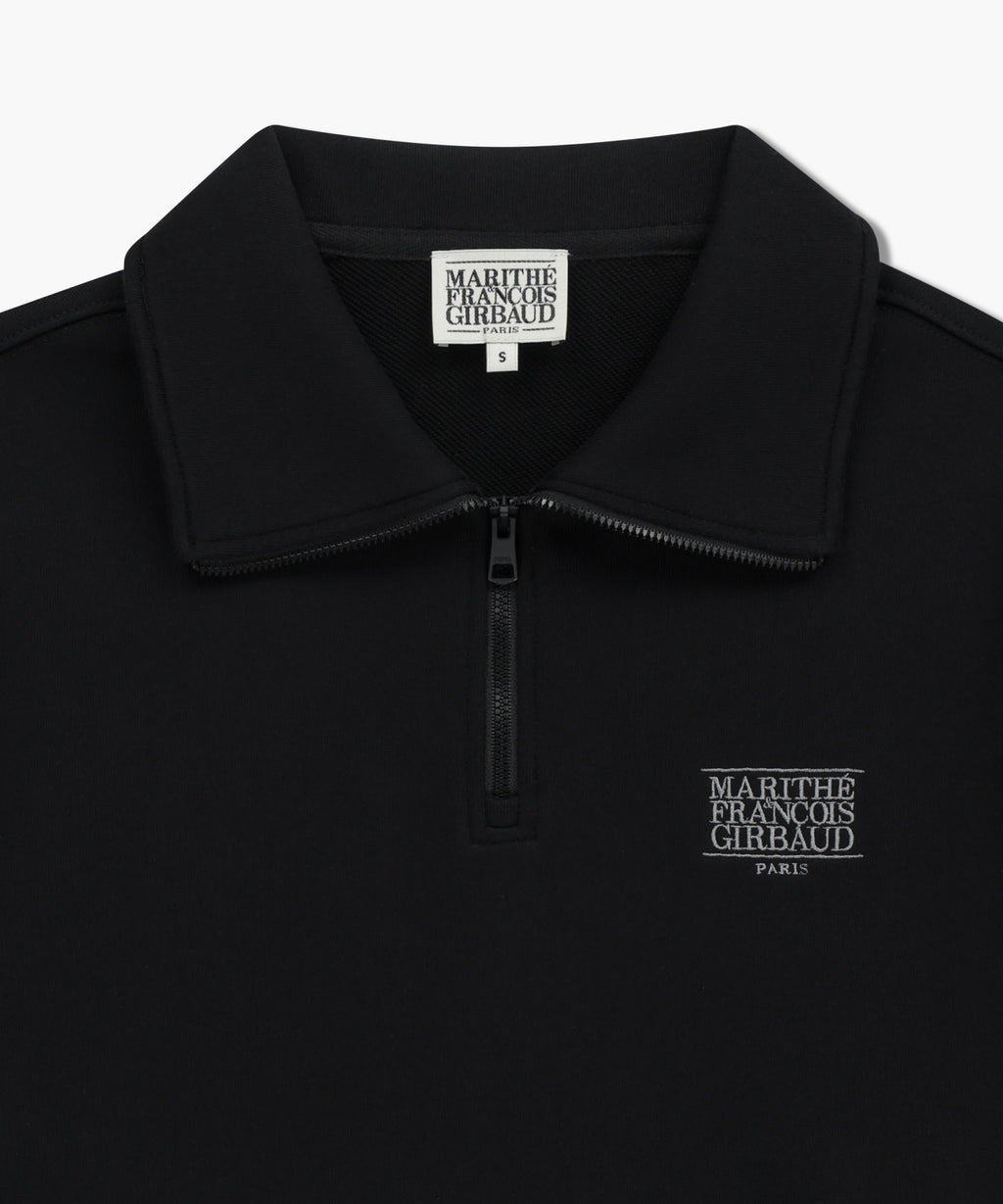 Marithe & Francois Girbaud - Classic Logo Half Zipup Sweatshirt (Black) product image 8 | TRAB K-Fashion Australia