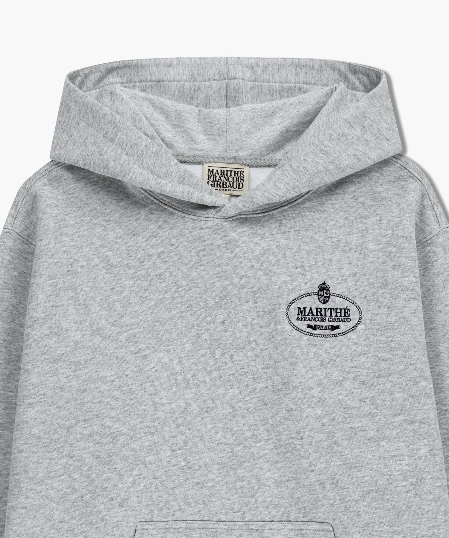 Marithe & Francois Girbaud - Crown Crest Symbol Hoodie (brushed) (Heather Gray) product image 8 | TRAB K-Fashion Australia