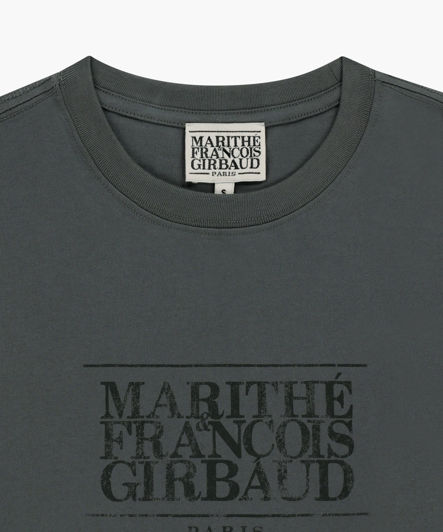 Marithe & Francois Girbaud - Crack Classic Logo Long Sleeve Tee (Charcoal) product image 8 | TRAB K-Fashion Australia