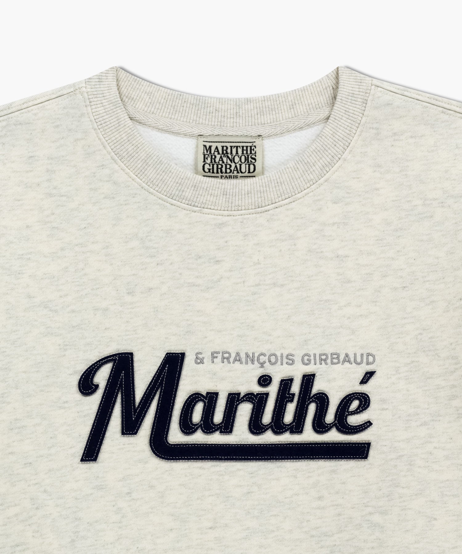 Marithe & Francois Girbaud - Applique Logo Oversized Sweatshirt (brushed) (Oatmeal) product image 9 | TRAB K-Fashion Australia