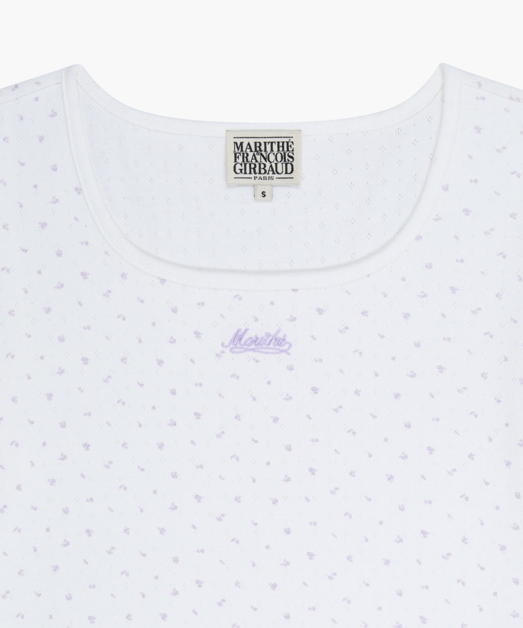Marithe & Francois Girbaud - Flower Slim Crop Tee (Ivory) product image 8 | TRAB K-Fashion Australia